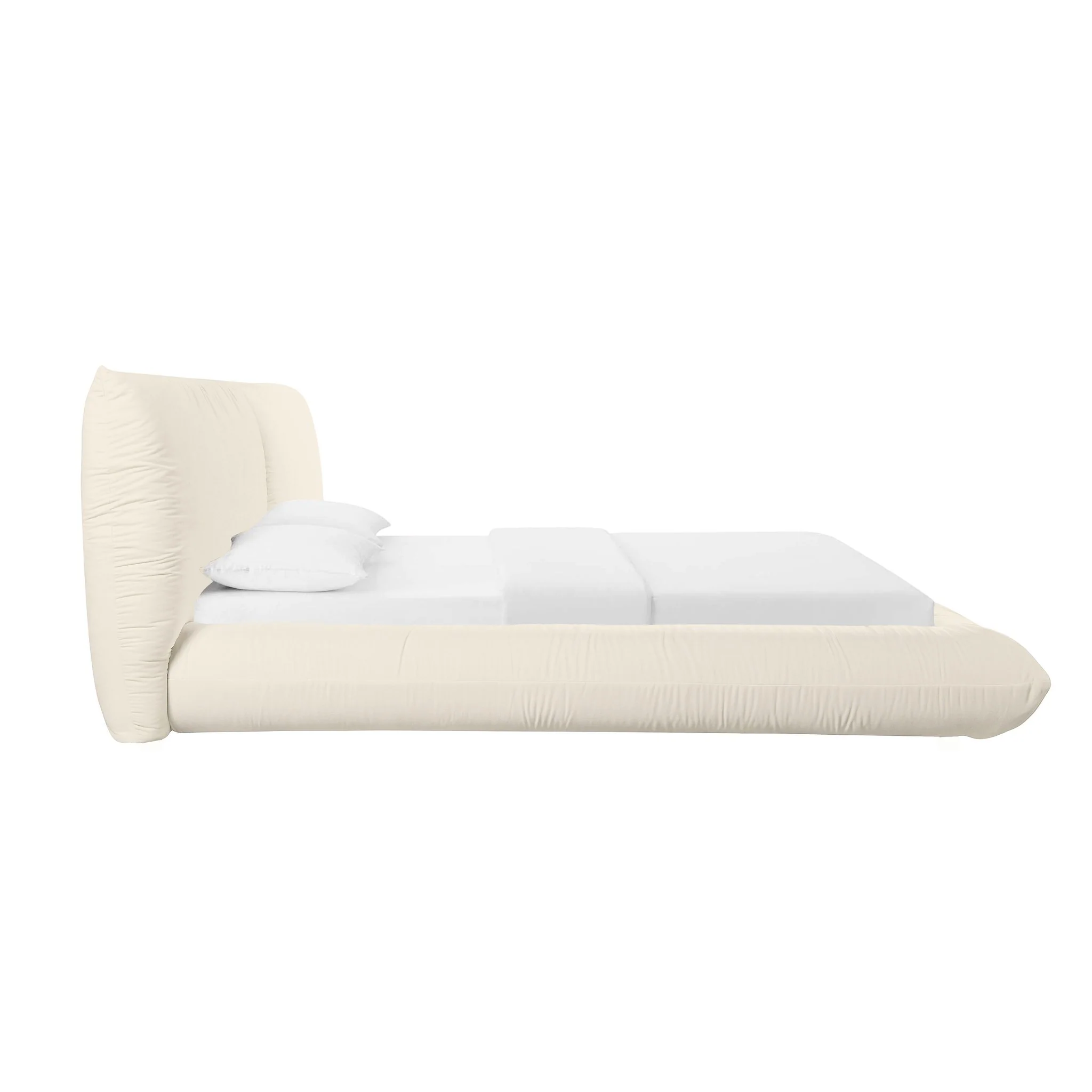 Romp Cream 100% Recycled Linen King Bed - Image 5