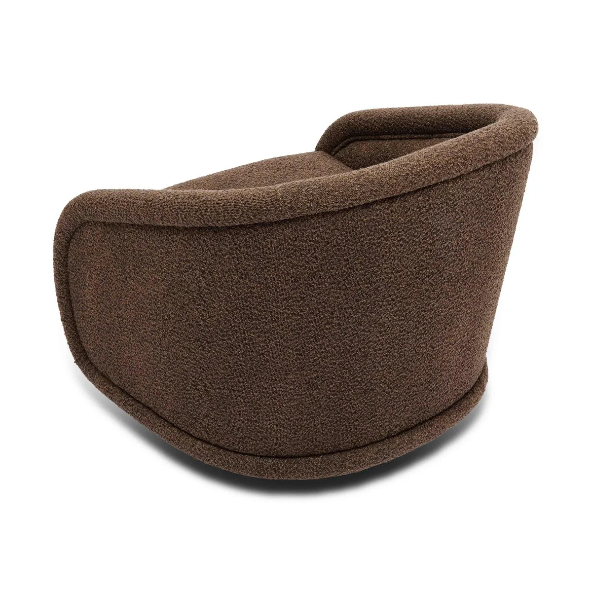 Rory Chocolate Brown Boucle Swivel Chair - Image 4