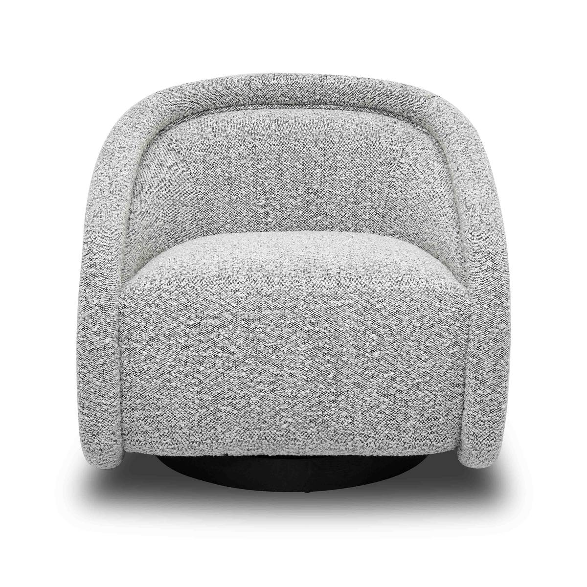 Rory Grey Boucle Swivel Chair - Image 3