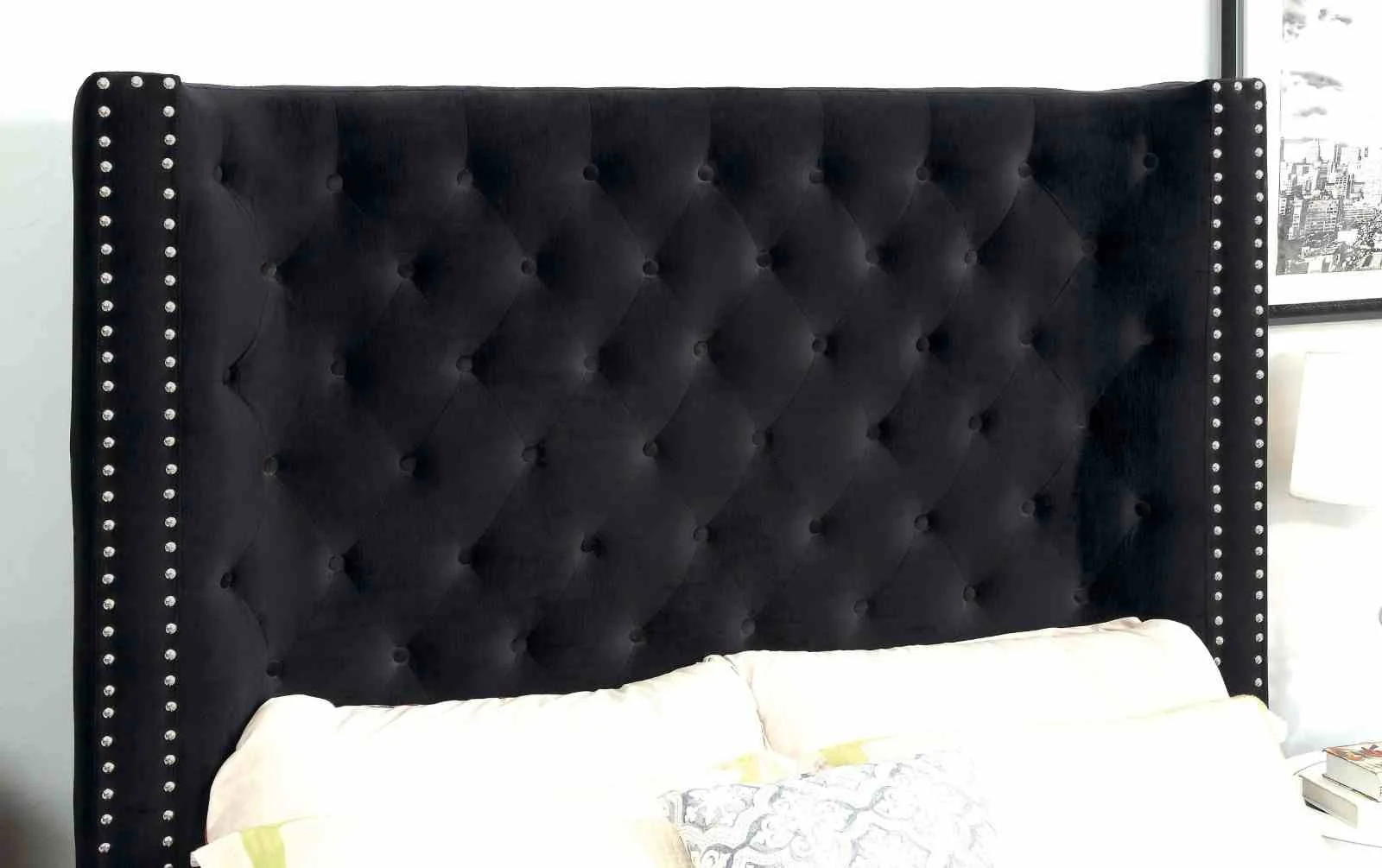 Rosabelle E.King Bed, Black - Image 2