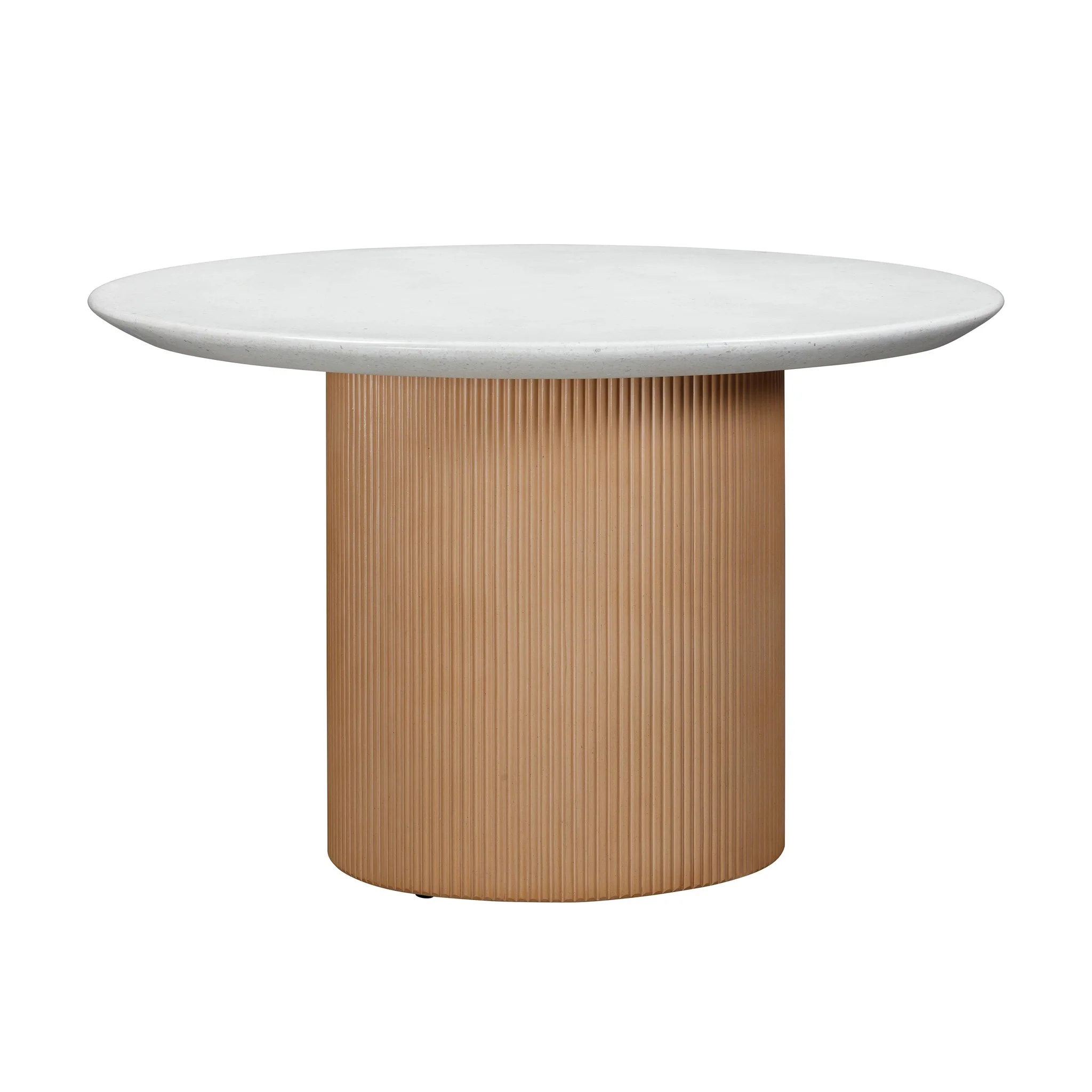 Rose Faux Terrazzo and Terracotta Indoor / Outdoor Round Concrete Dining Table - Image 3