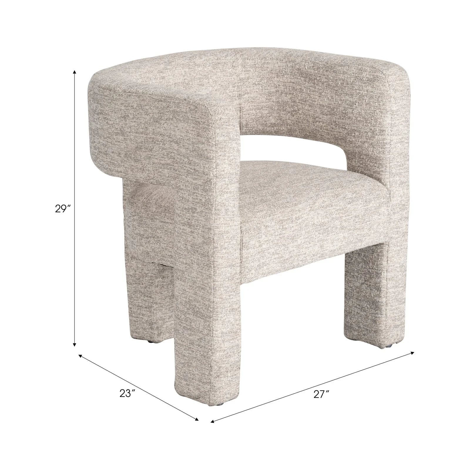 Round Back Chair - Beige - Image 7