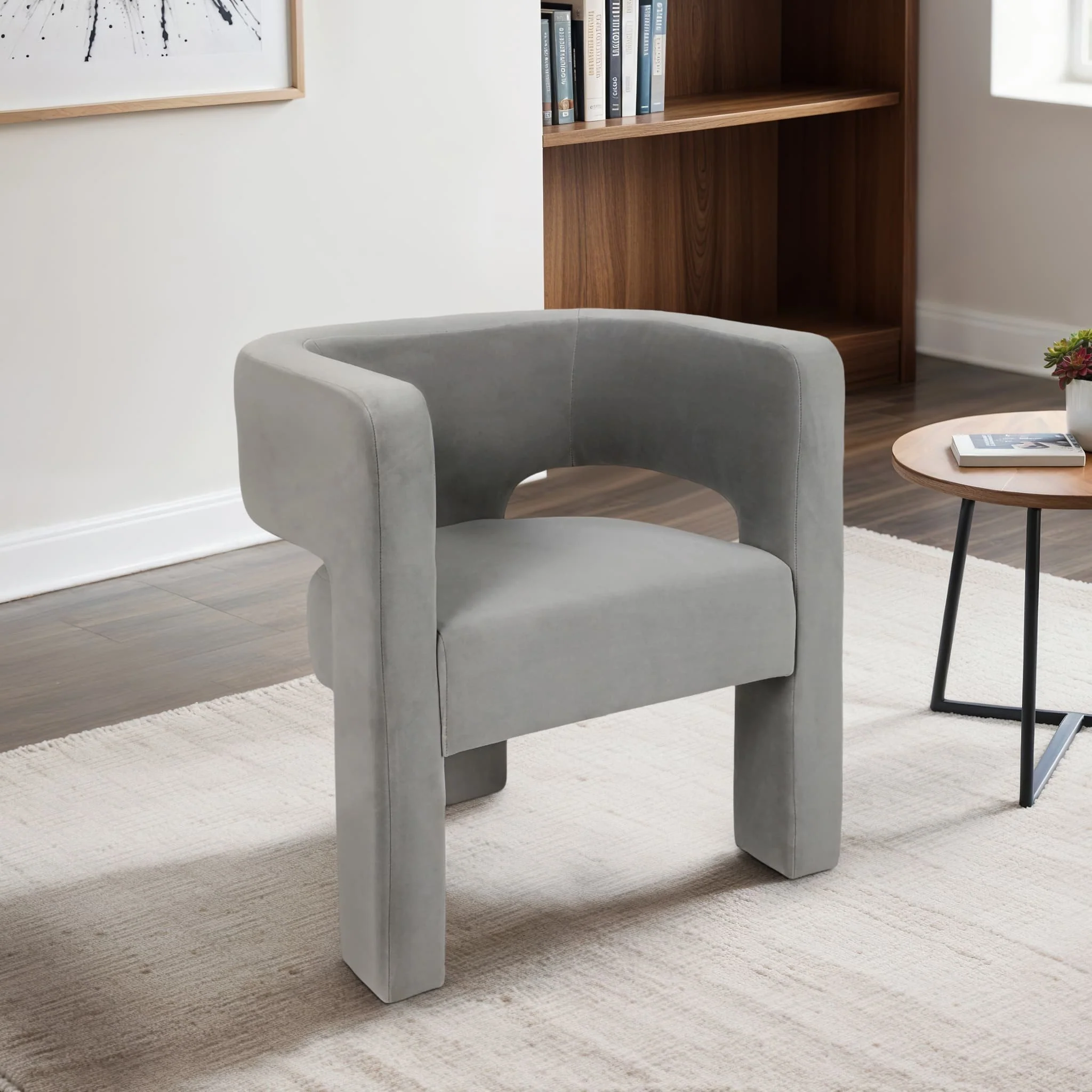 Round Back Chair, Gray - Image 9