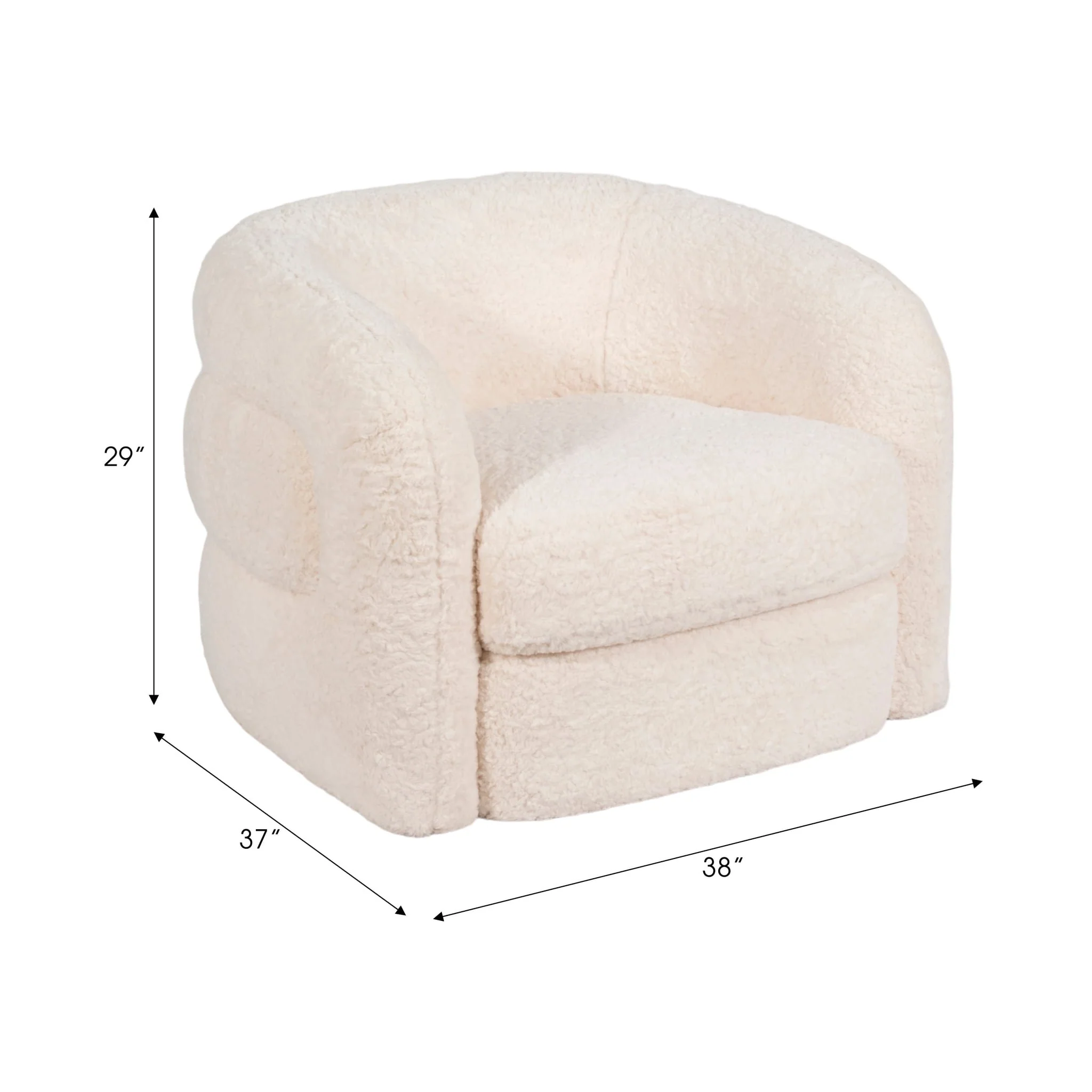 Roundback Accent Chair, Ivory - Image 7
