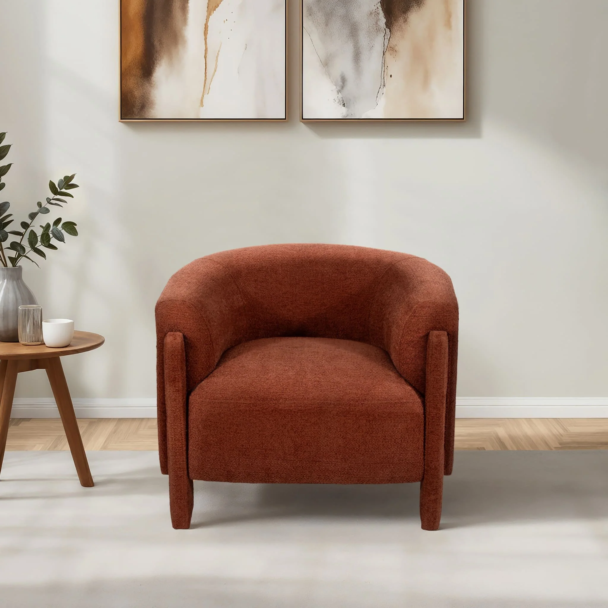 Roundback Accent Chair, Rust - Image 9