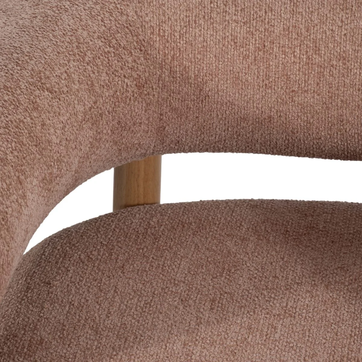 Roundback Accent Chair W/ Wood Legs, Pink - Image 5