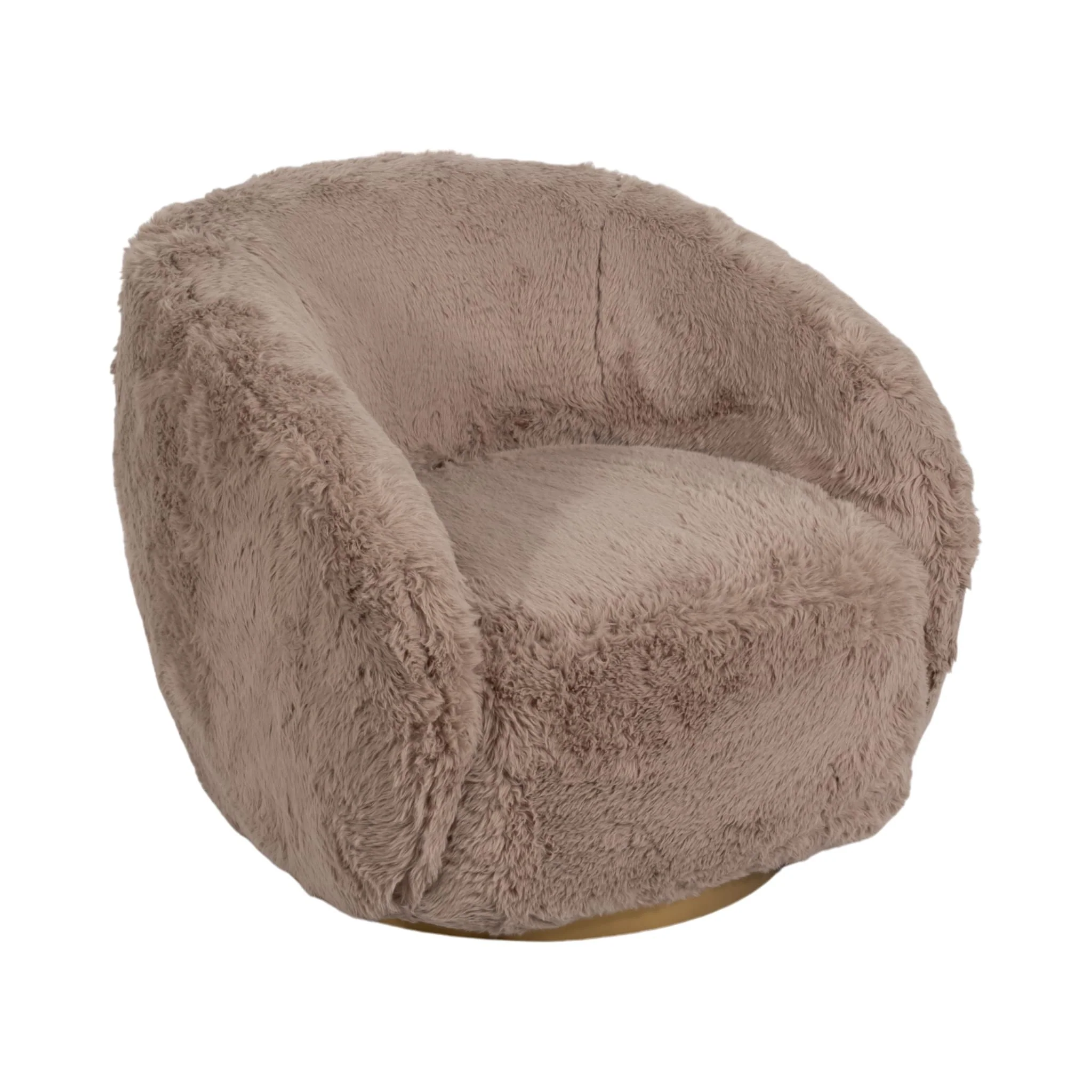 Roundback Swivel Chair, Tan - Image 2