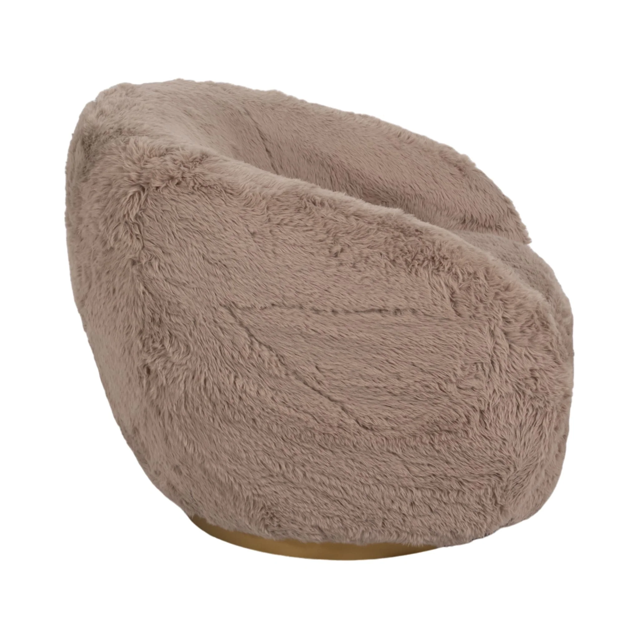 Roundback Swivel Chair, Tan - Image 3