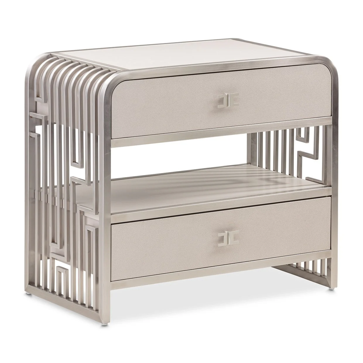 Roxbury Park Metal Nightstand - Stainless Steel - Image 2