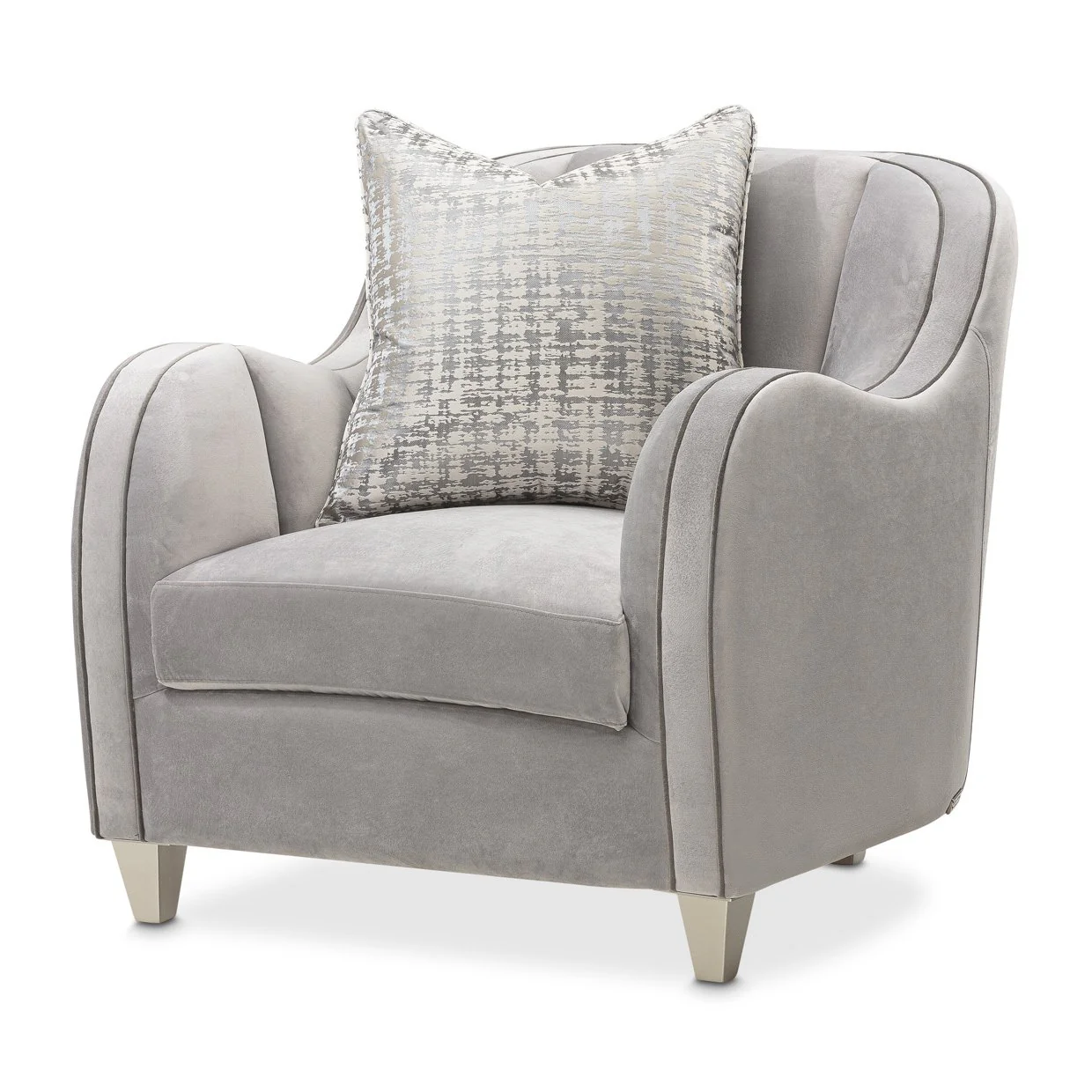 Roxbury Park Velvet Matching Chair - Steel/Slate - Image 11