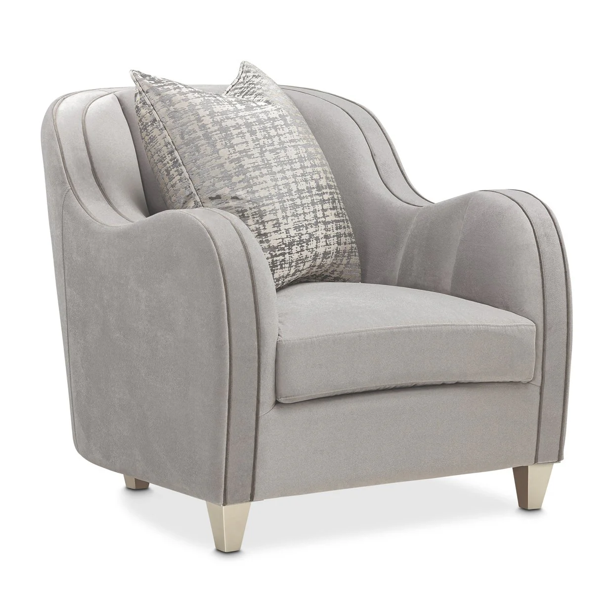 Roxbury Park Velvet Matching Chair - Steel/Slate - Image 2
