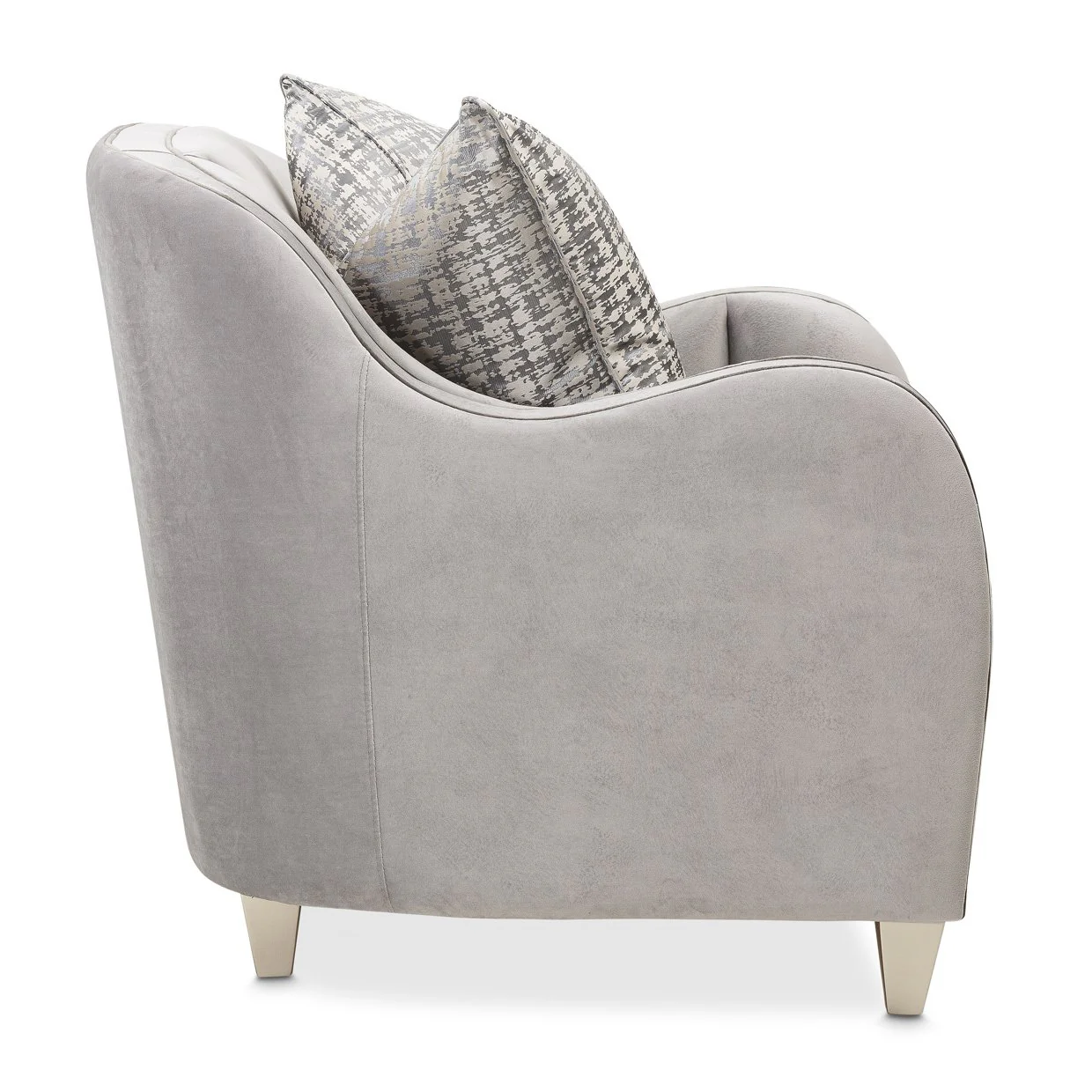 Roxbury Park Velvet Matching Chair - Steel/Slate - Image 3