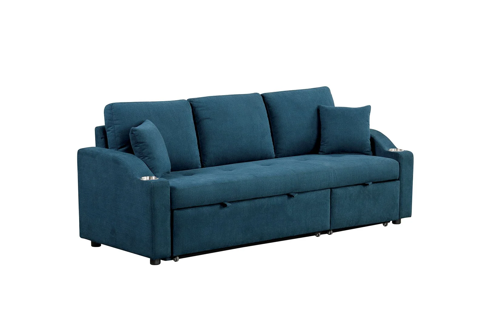 Royden Sleeper Sofa w/ Cupholder, Blue - Image 7