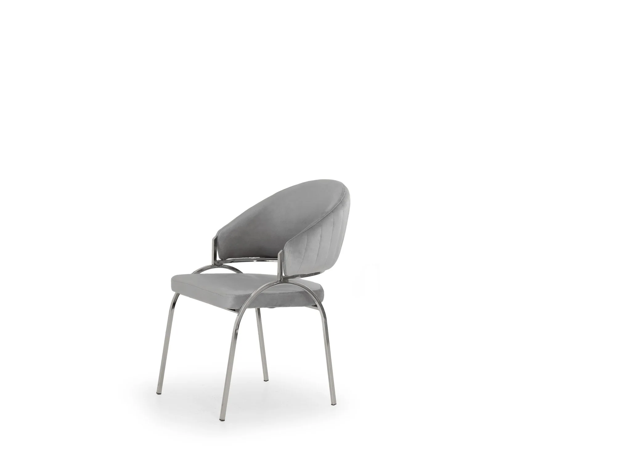 Ruby Chair With Stainless Steel Legs - Gray - Image 6