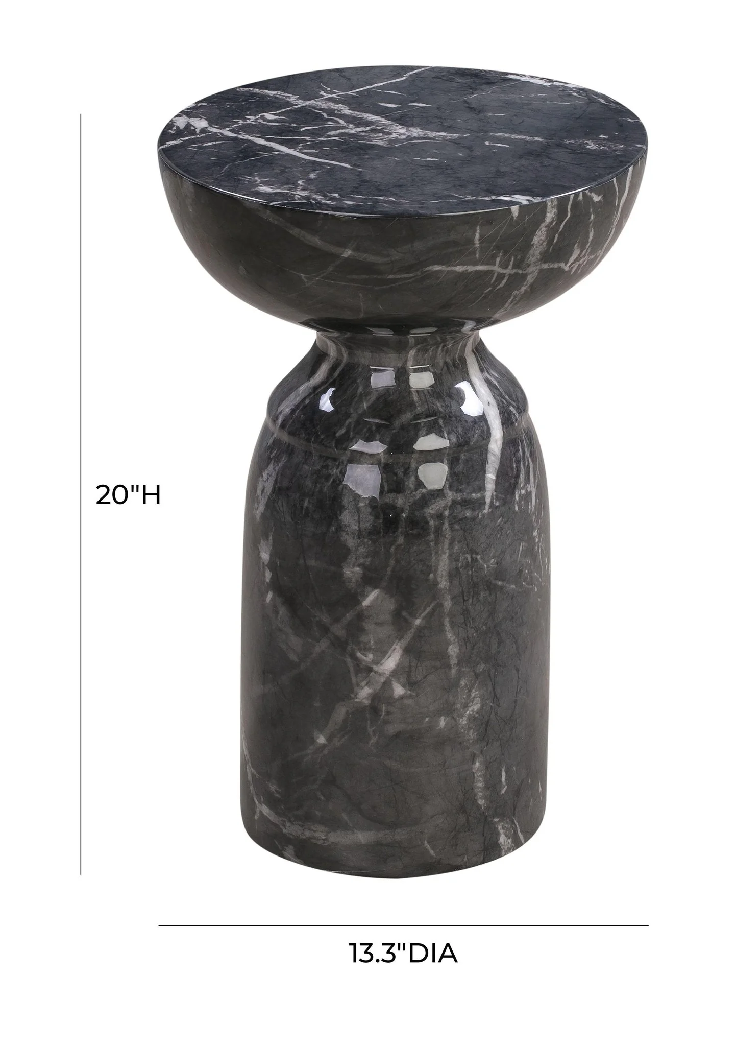 Rue Black Marble Side Table - Image 6