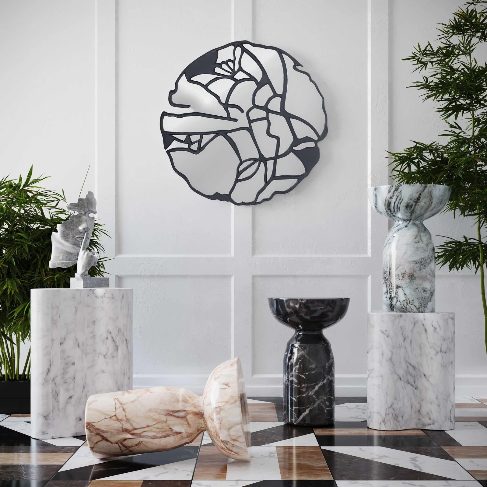 Rue Sunset Marble Side Table - Image 2