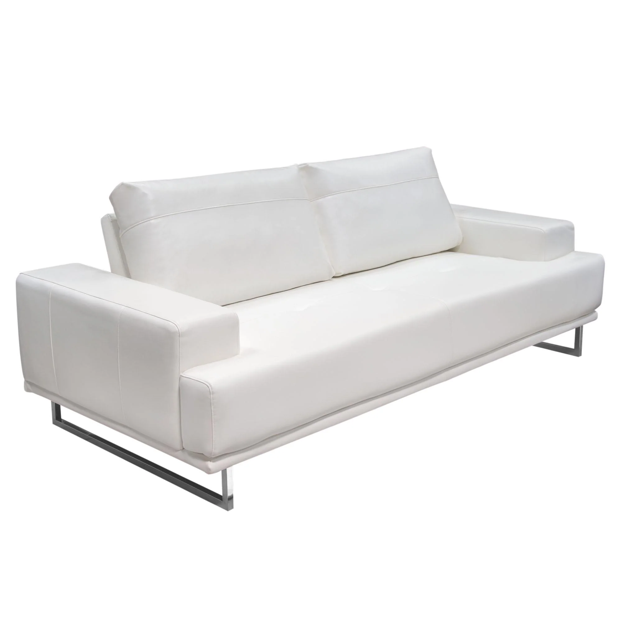 Russo Sofa w/ Adjustable Seat Backs in White Air Leather by Diamond Sofa - Image 4