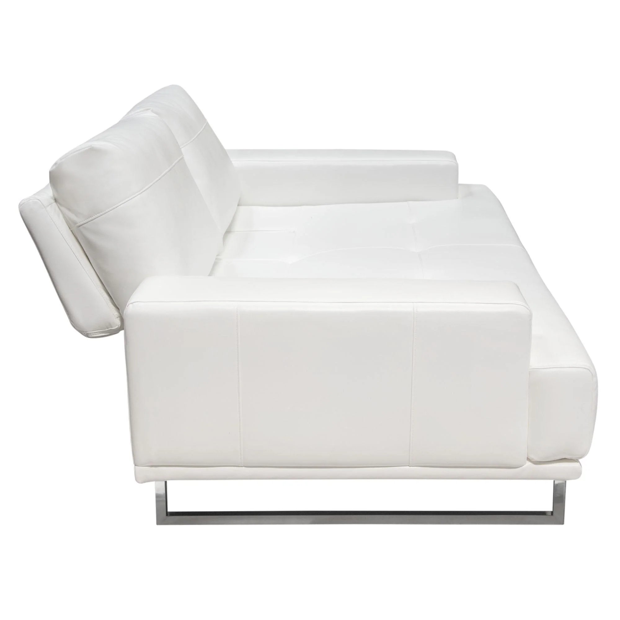 Russo Sofa w/ Adjustable Seat Backs in White Air Leather by Diamond Sofa - Image 7