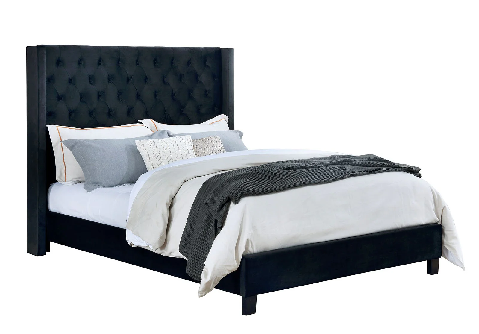 Ryleigh E.King Bed, Black - Image 4