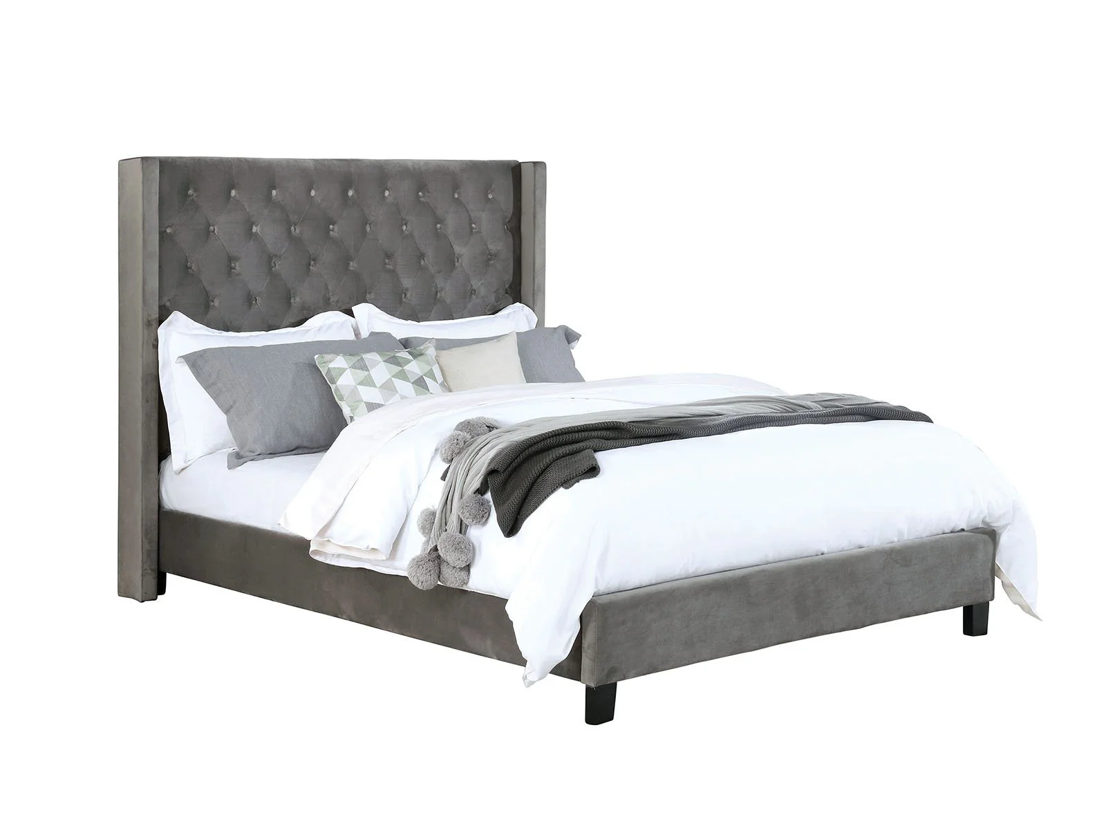 Ryleigh E.King Bed, Gray - Image 4