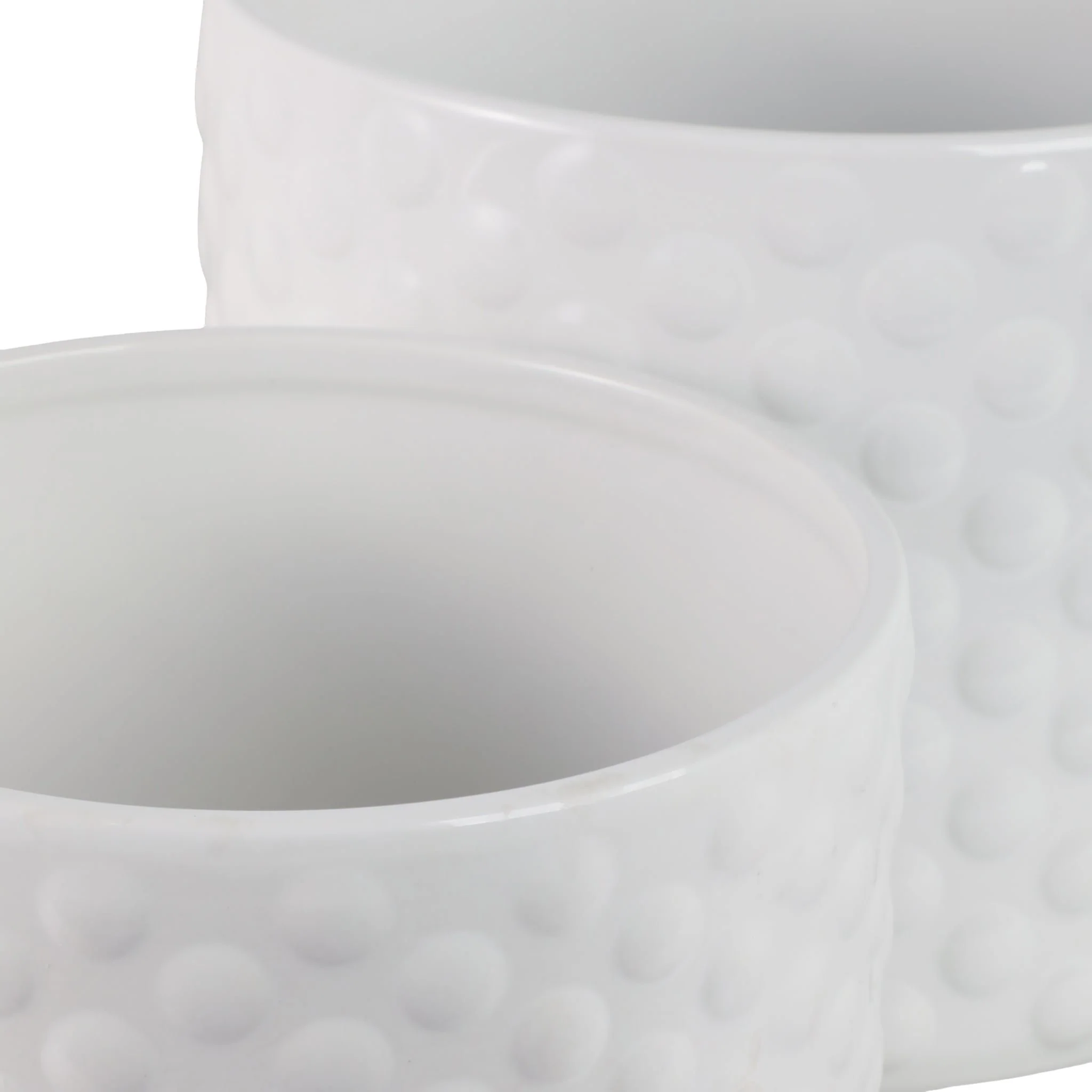 S/2 10/12" Small Bubble Planter, White - Image 6
