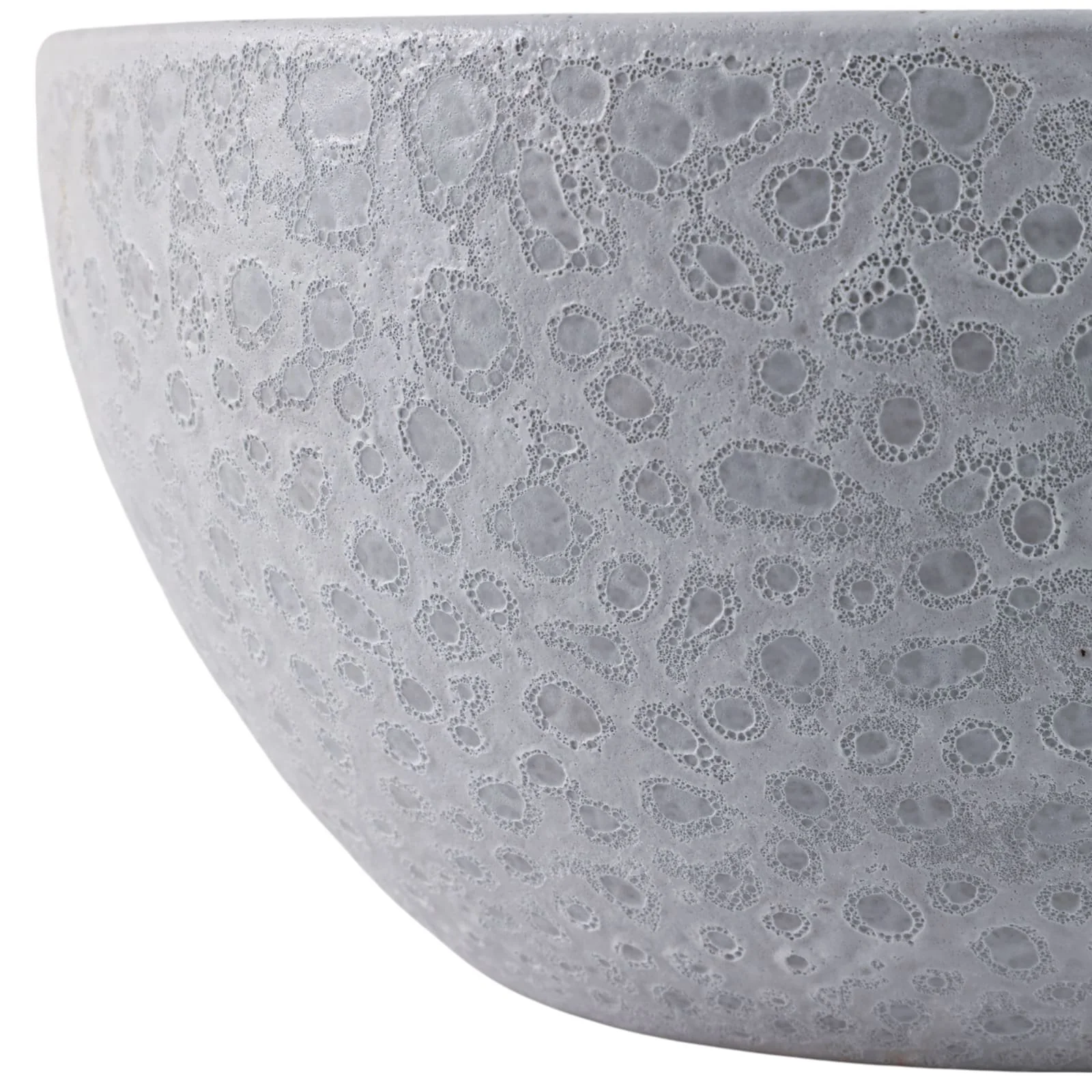 S/2 10/13" Lava Bowl Planters, White - Image 3