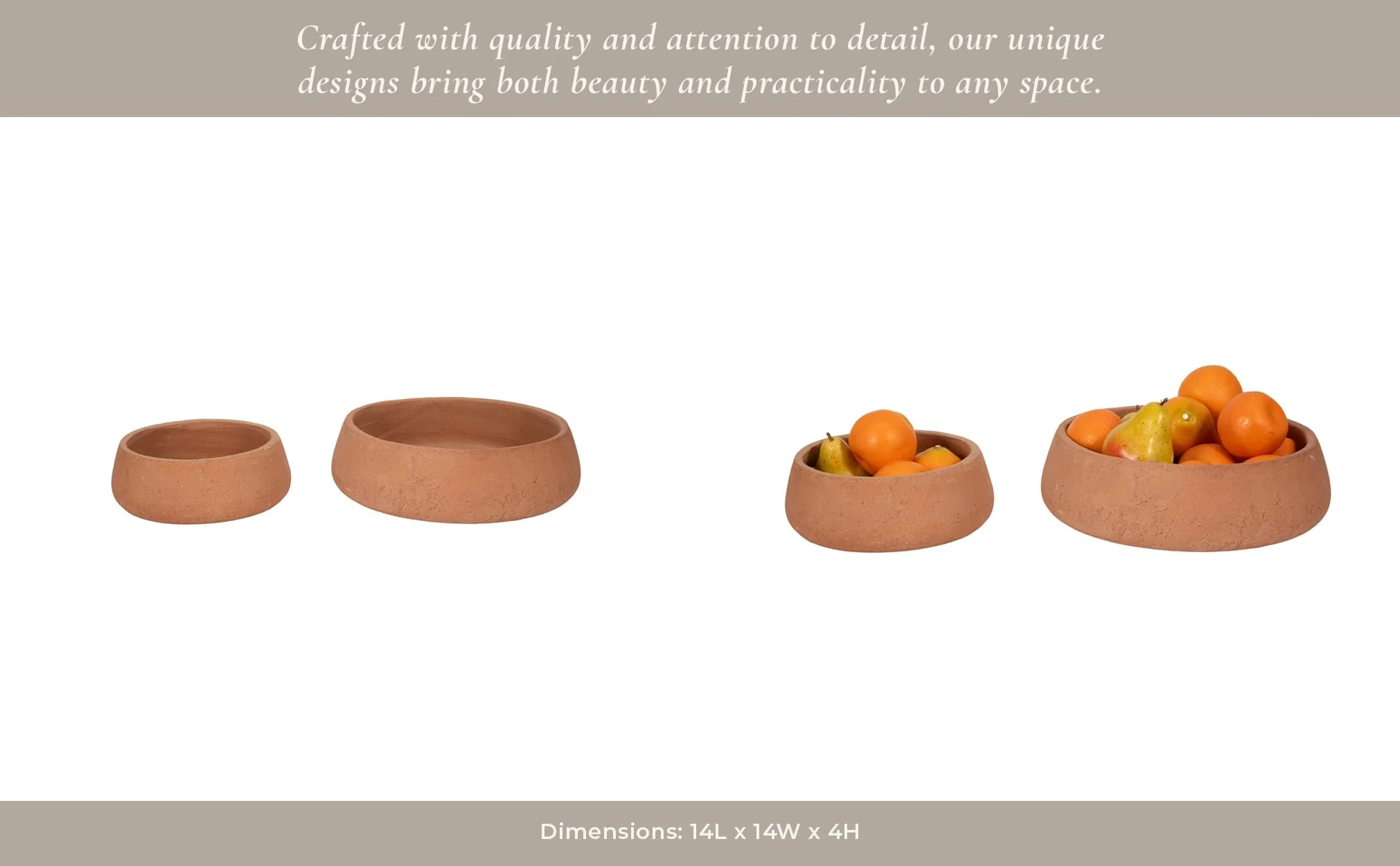 S/2 10/14" Bowls, Natural - Image 9