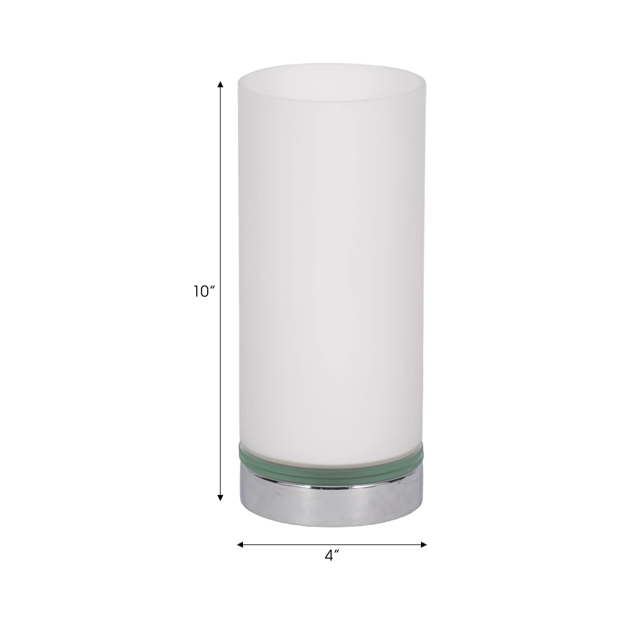 S/2 10" Glass Touch Table Lamps, White - Image 6