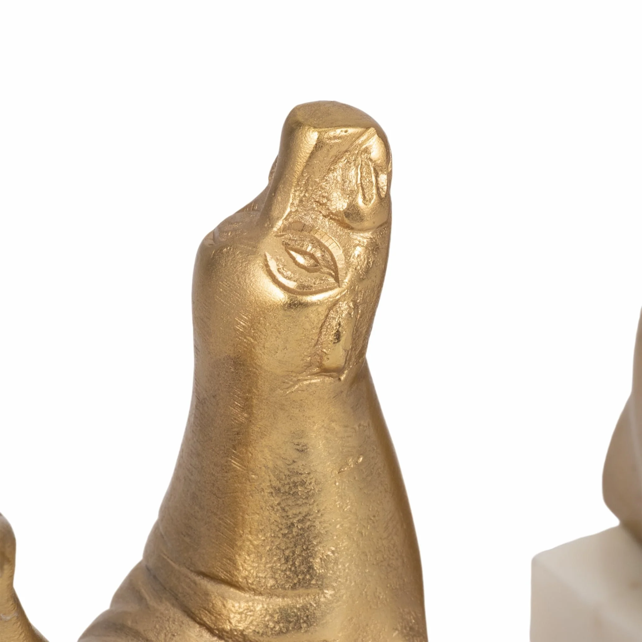 S/2 10" Sea Lion Bookends, Gold - Image 4