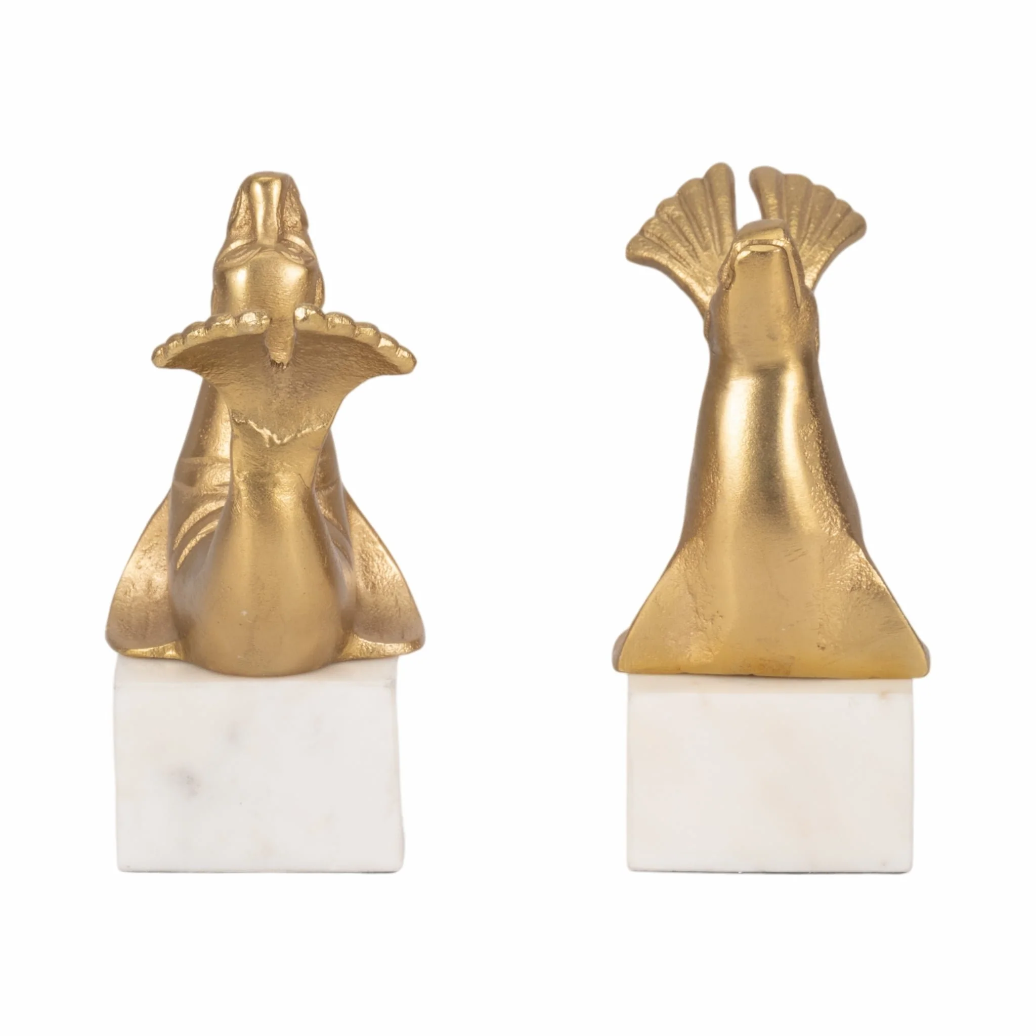 S/2 10" Sea Lion Bookends, Gold - Image 5