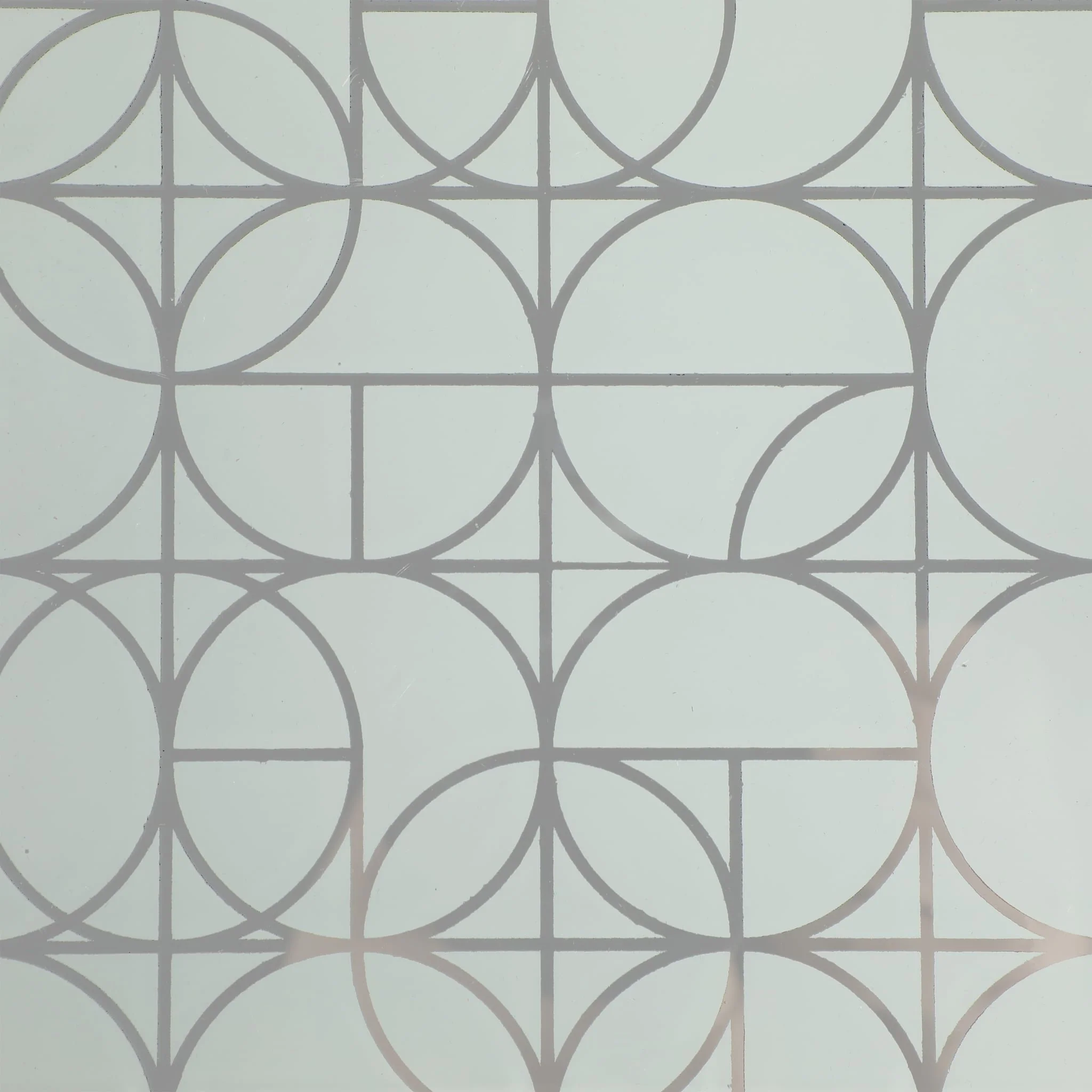 S/2 12/16" Sparkly Geo Glass Trays, Silver - Image 5