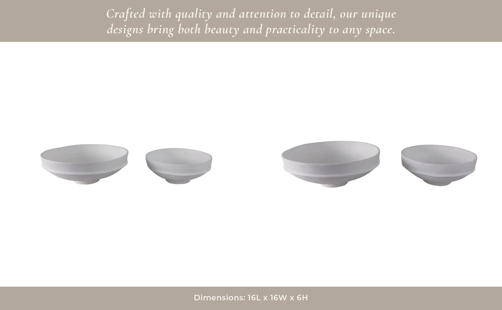 S/2 13/16" Ecomix Traditional Pedestal Bowls, Whit - Image 12