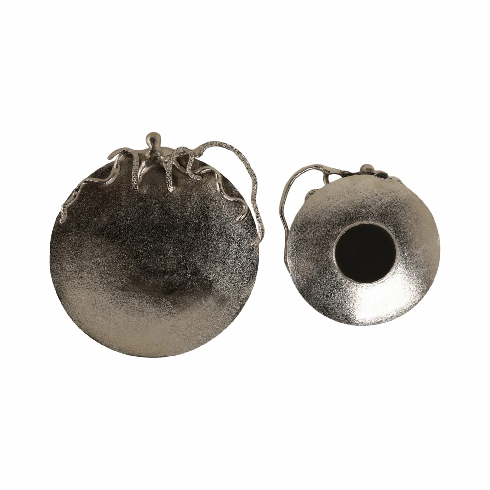 S/2 13/16" Octopus Trays, Silver - Image 6