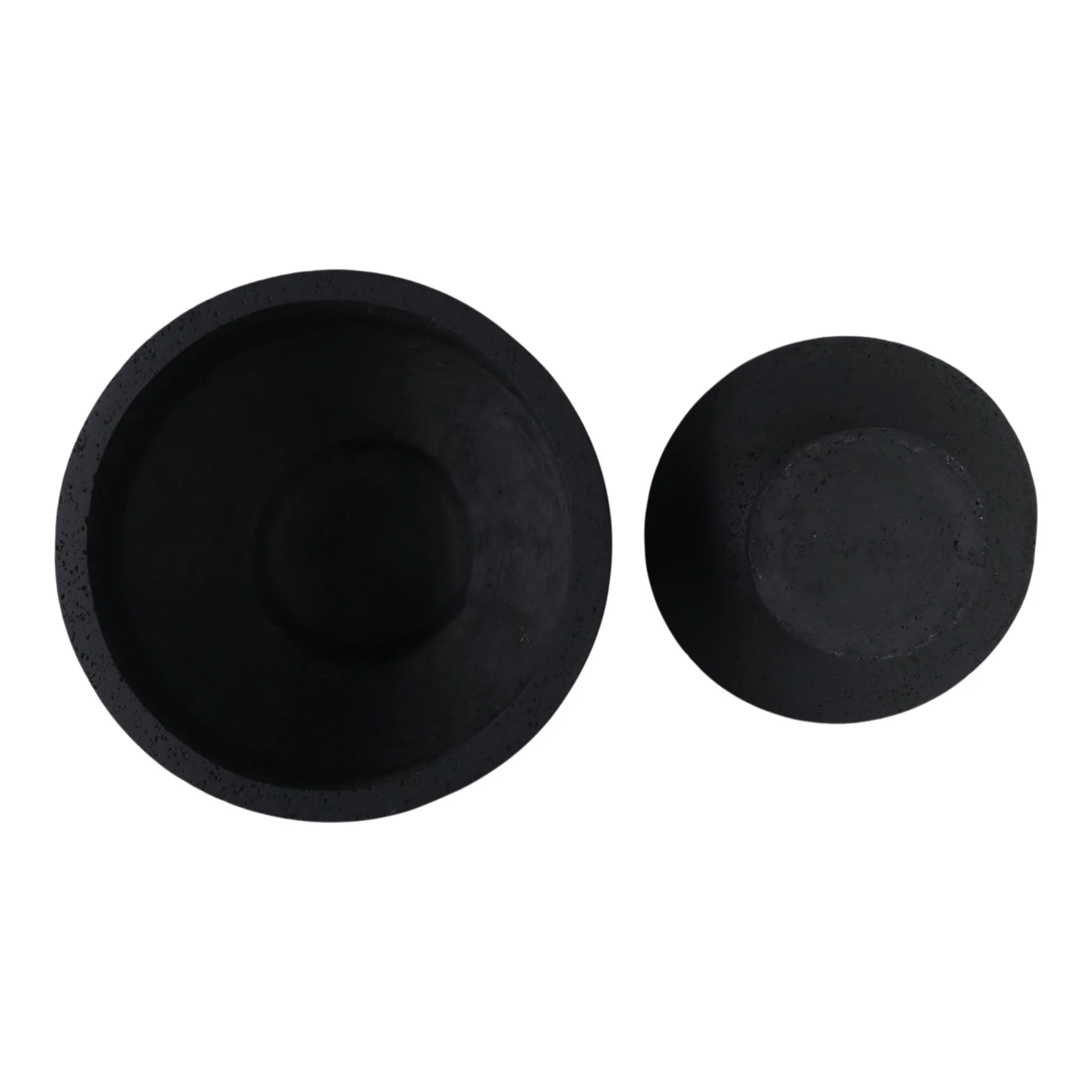 S/2 15/20" Pedestal Bowl Planters, Black - Image 6