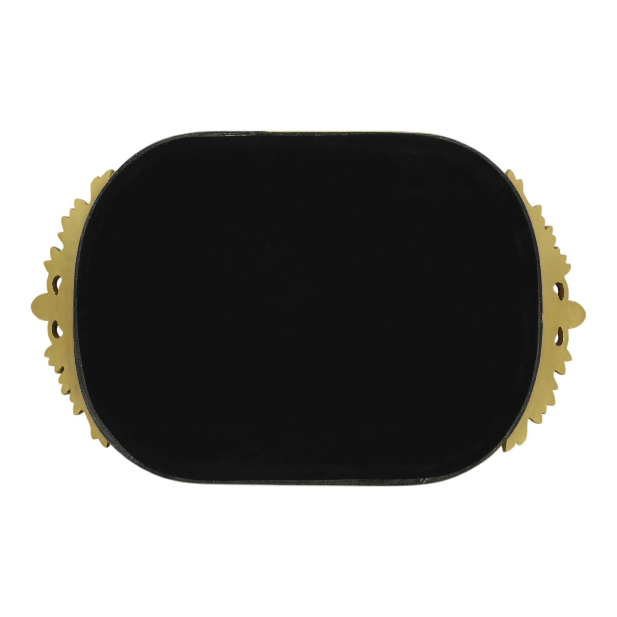 S/2 16/18" Fleur Ornate Trays, Gold - Image 6