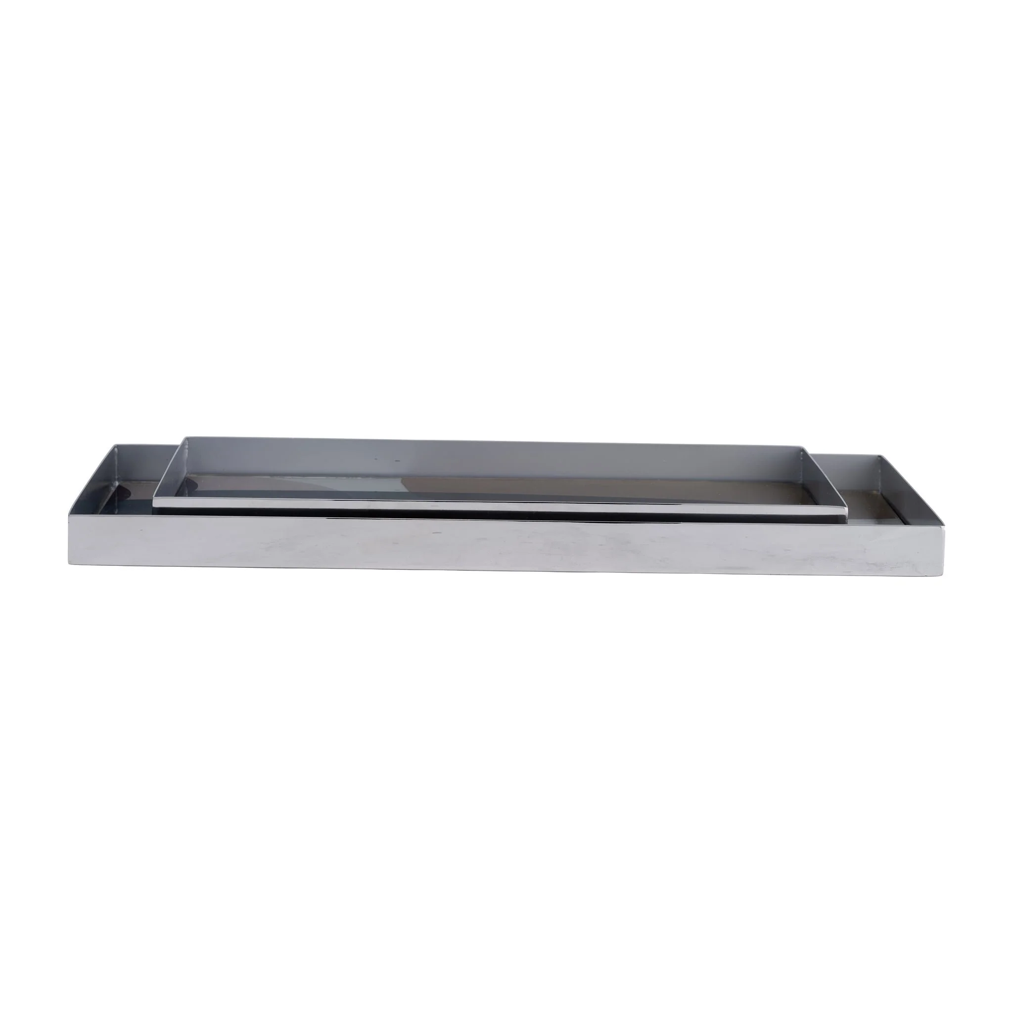 S/2 16/20"l, Metal/glass Tray, Nickel/multi - Image 3