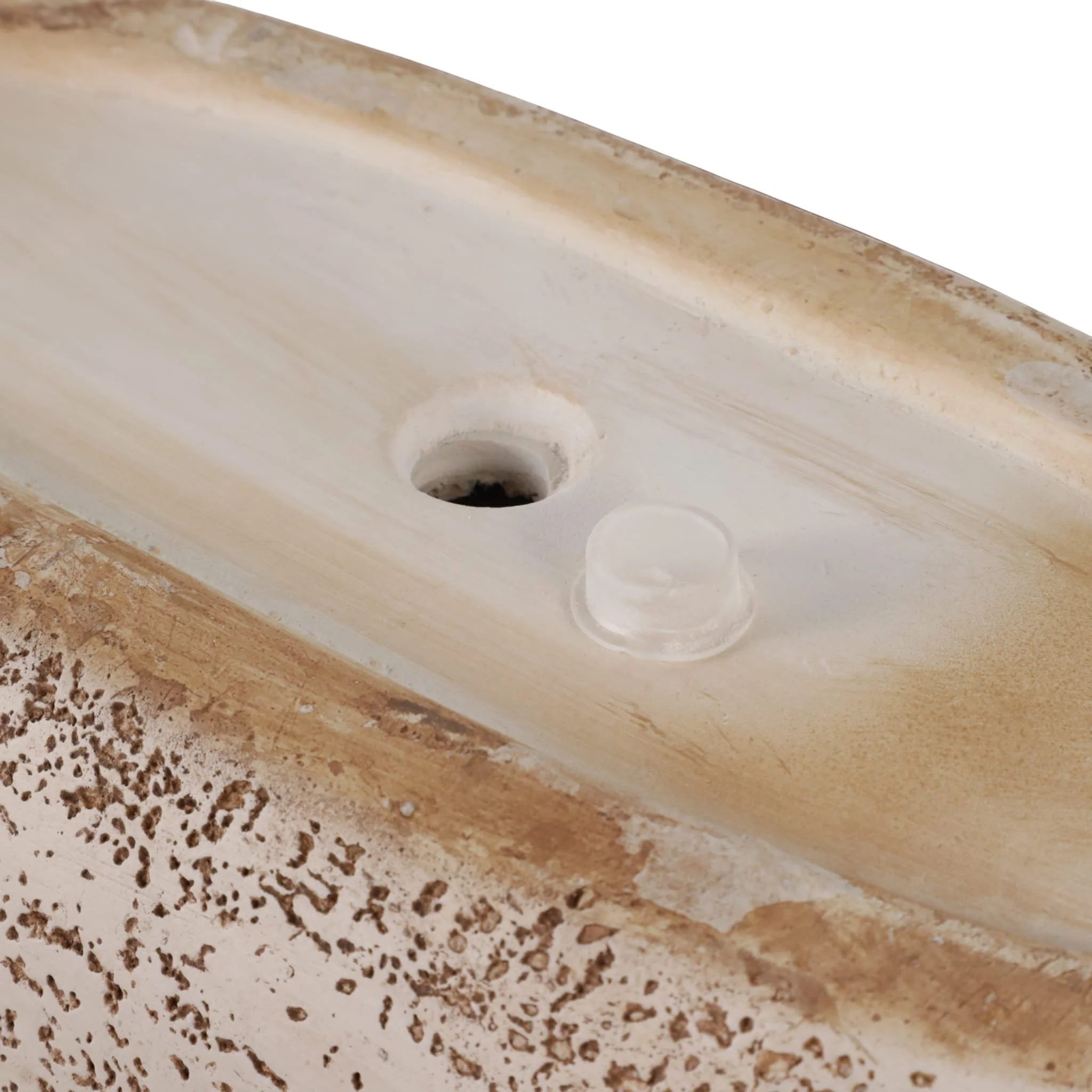 S/2 18/22" Oblong Cement Texture Resin Planters - Image 7
