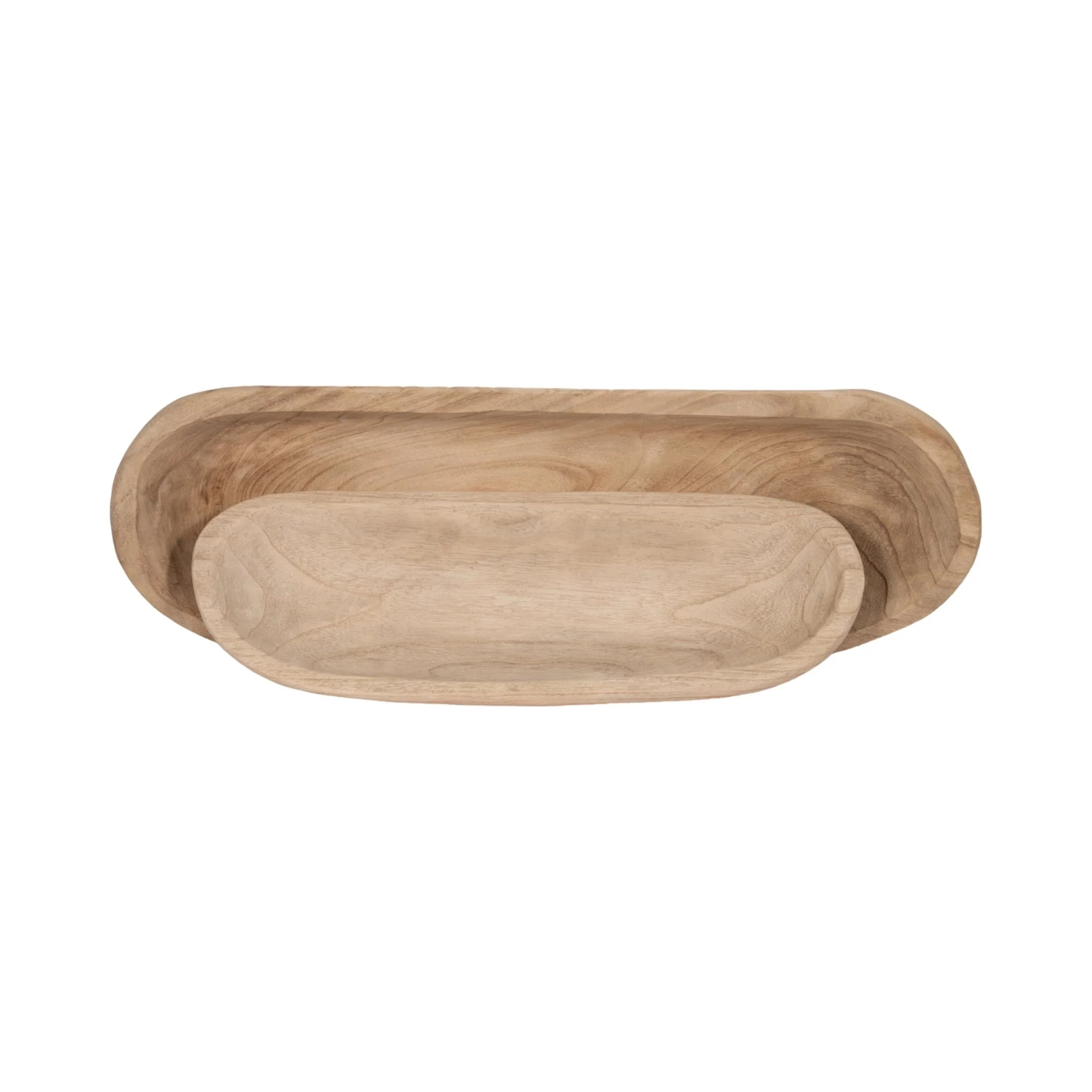 S/2 18/24" Wood Decor Plates, Natural - Image 5