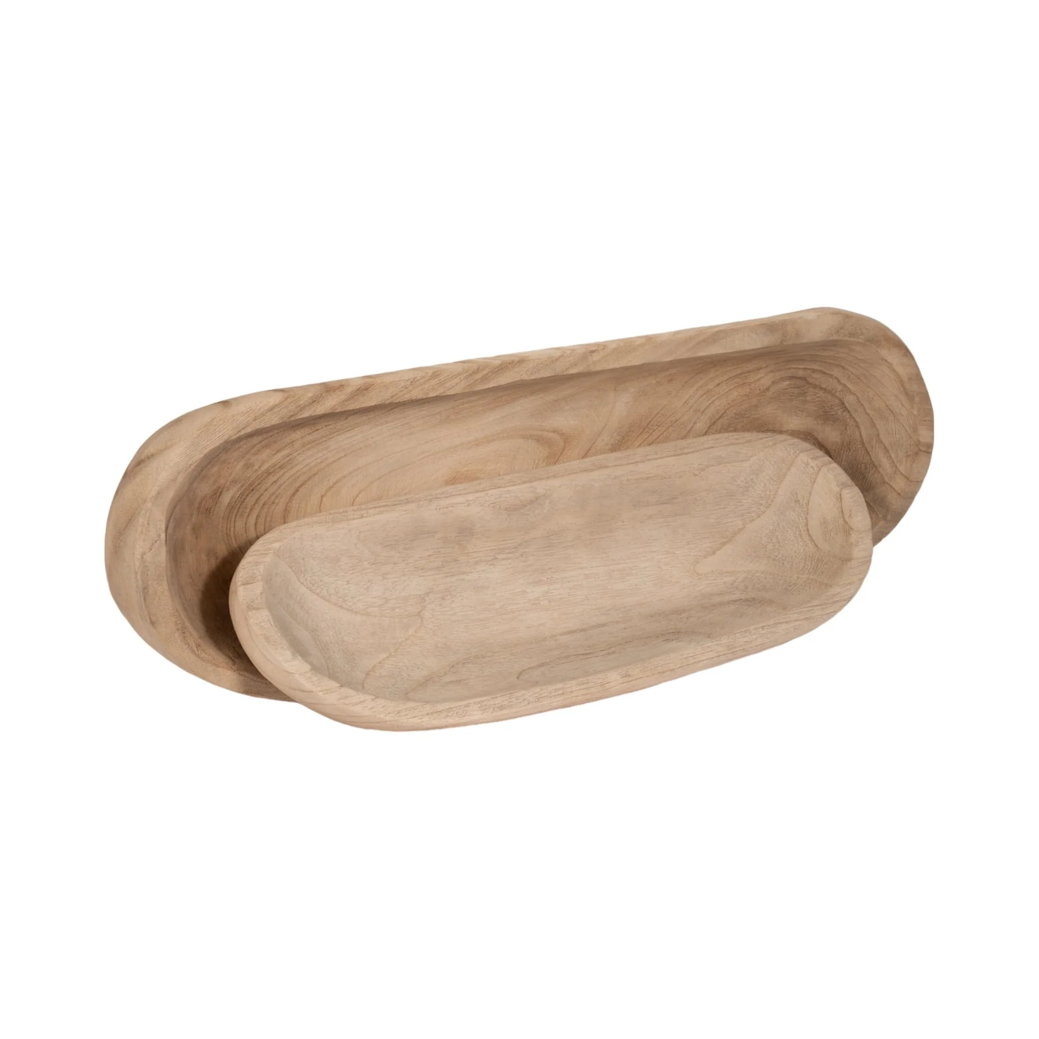 S/2 18/24" Wood Decor Plates, Natural - Image 6