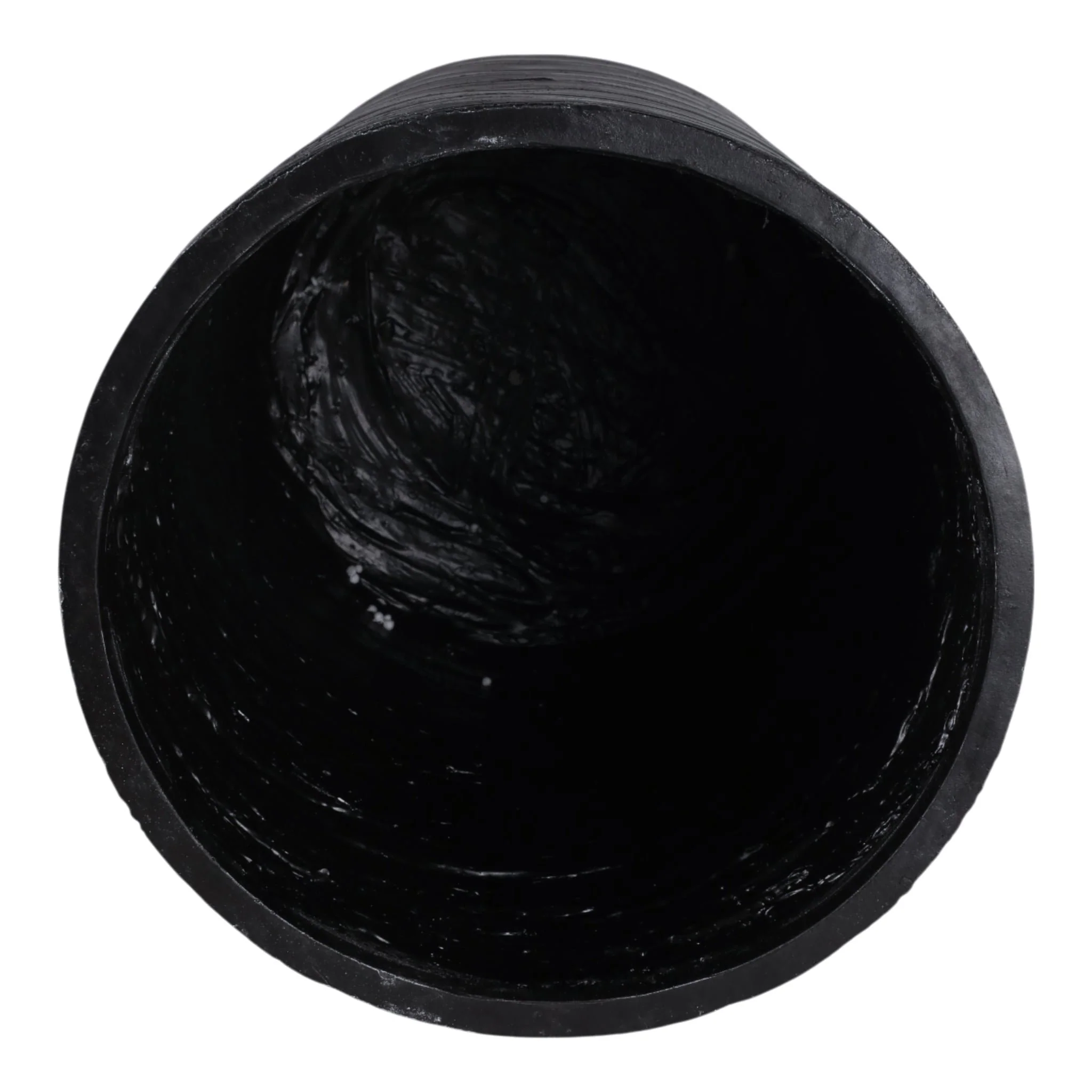 S/2 19/21" Tall Modern Lines Resin Planter, Black - Image 5