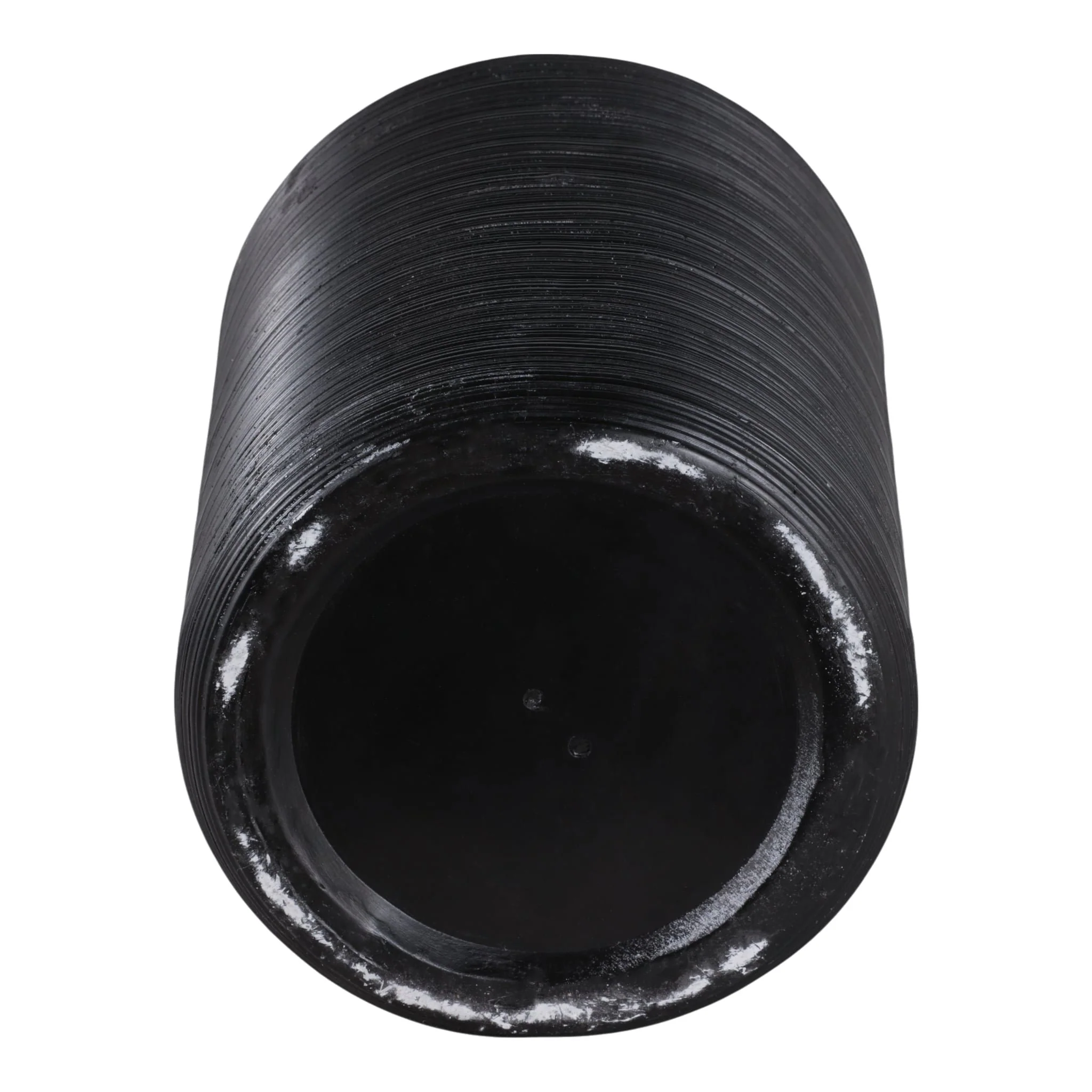 S/2 19/21" Tall Modern Lines Resin Planter, Black - Image 6