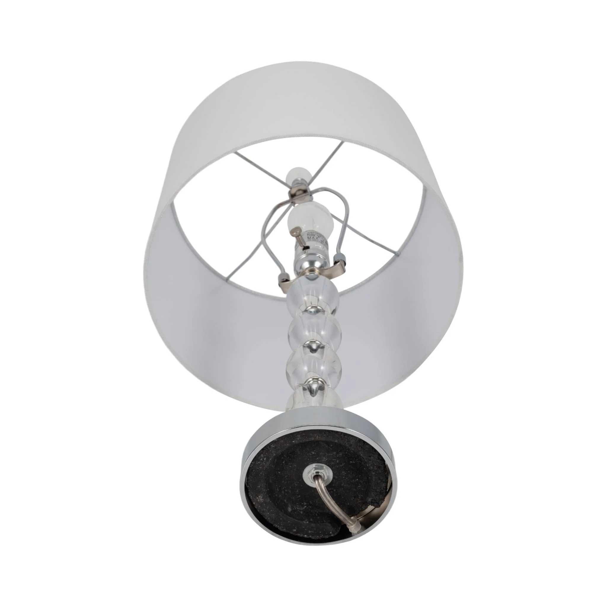 S/2 22" Crystal Table Lamp, Silver - Image 7