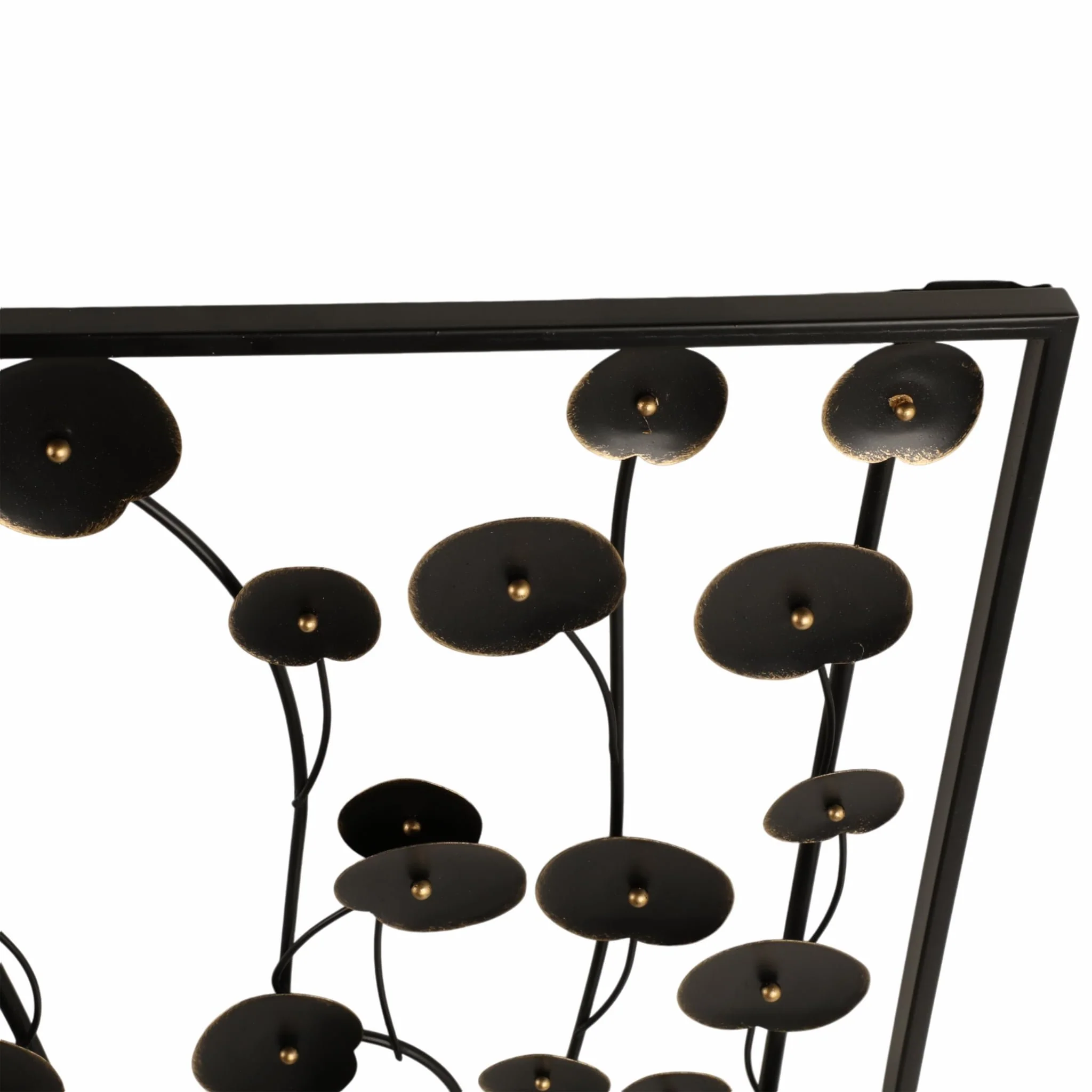 S/2 36" Dainty Flowers Metal Wall Decor, Black/gol - Image 5