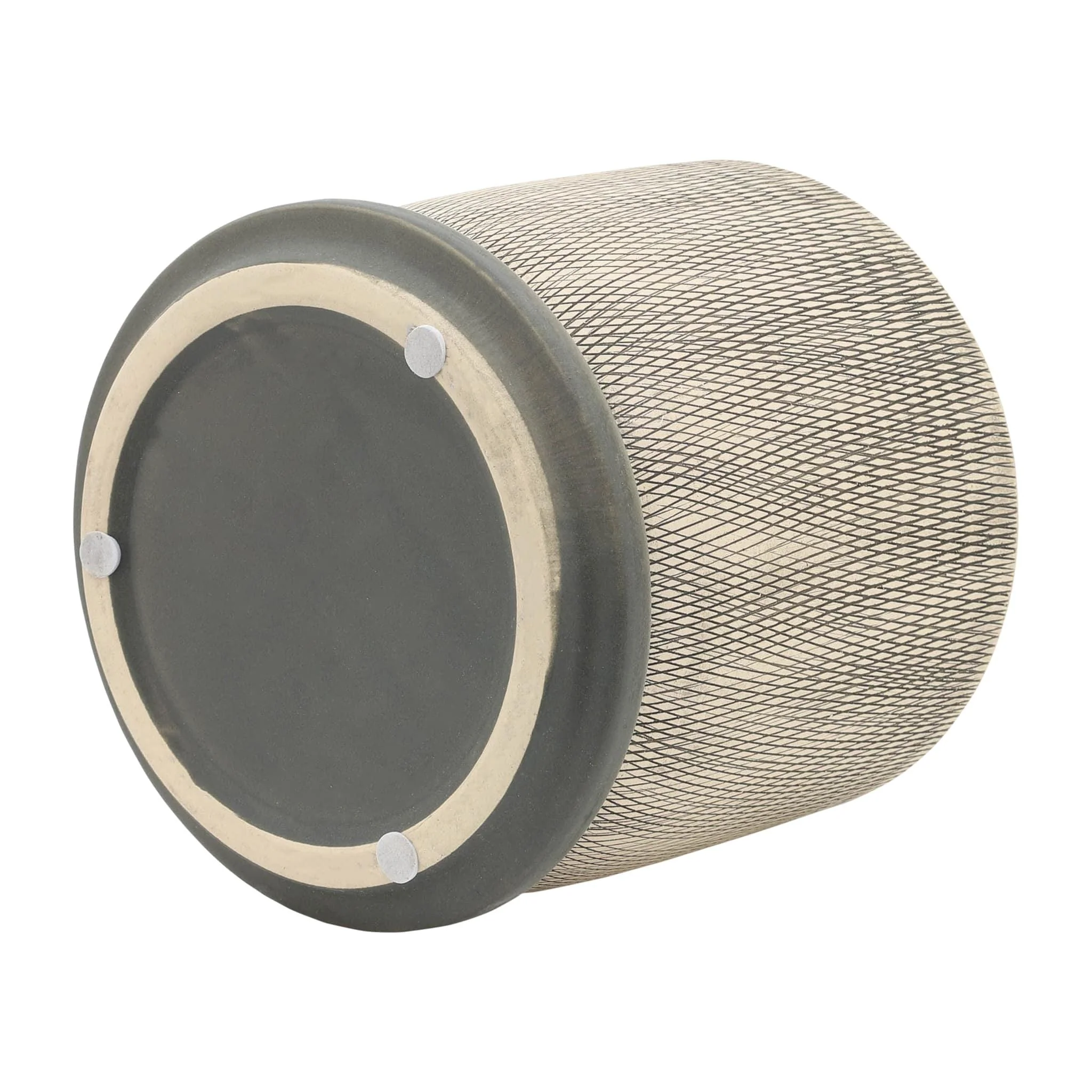 S/2 5/6" Mesh Planter W/ Saucer, Gray - Image 8