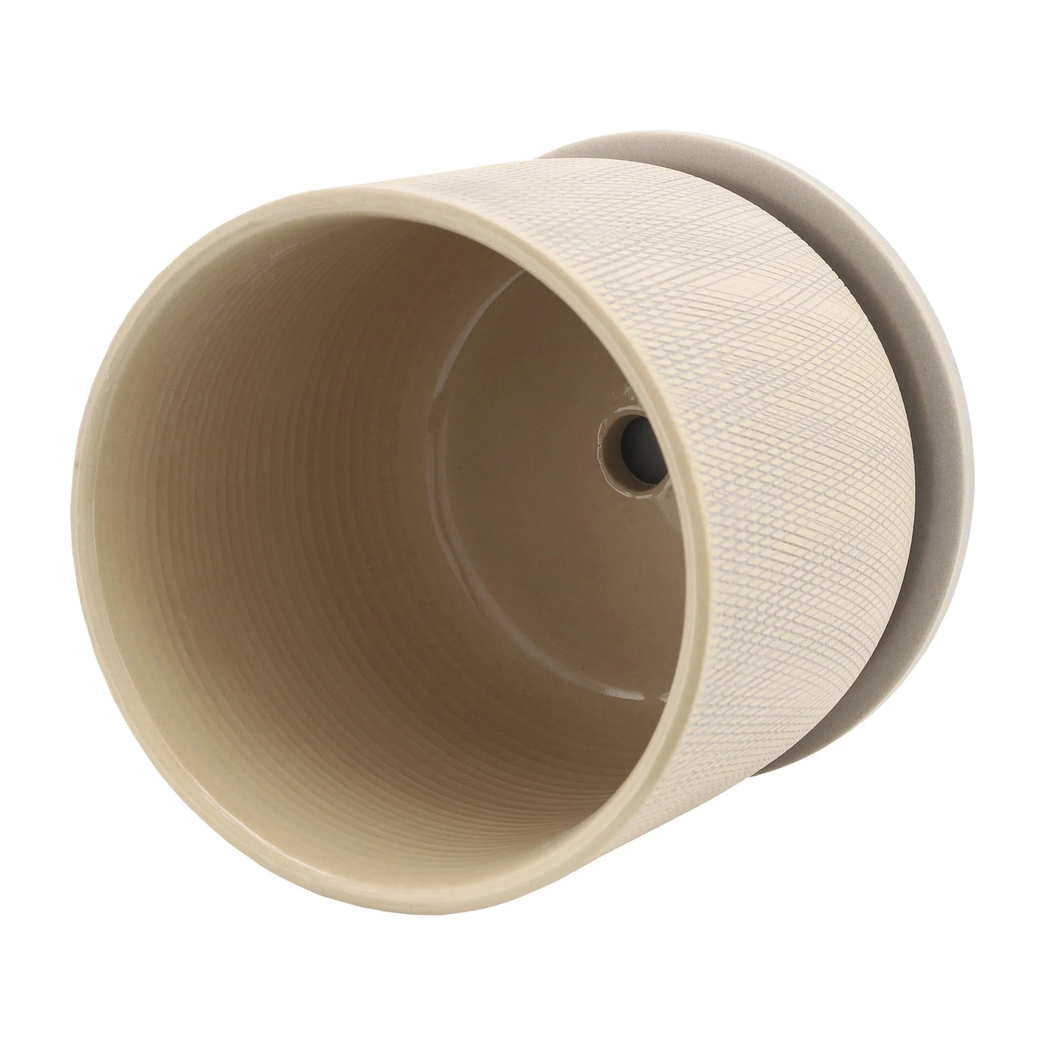 S/2 5/6" Mesh Planter W/ Saucer, Sage - Image 7