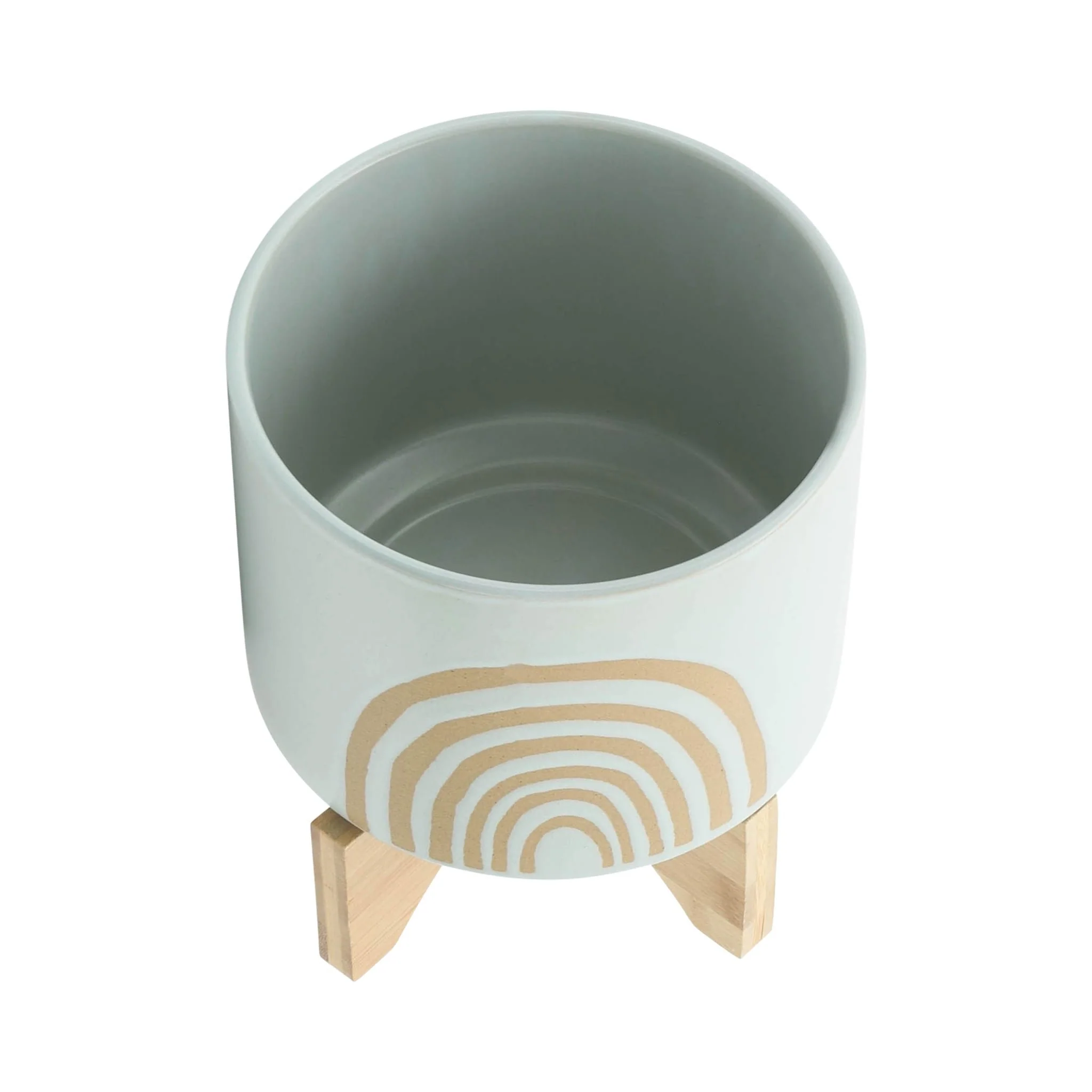 S/2 5/8" Arch Planter W/ Stand, Mint - Image 5