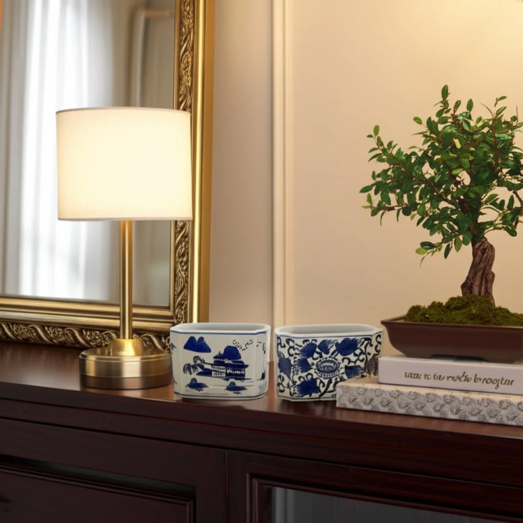 S/2 5x4" Chinoiserie Pencil Cups, Blue/white - Image 3