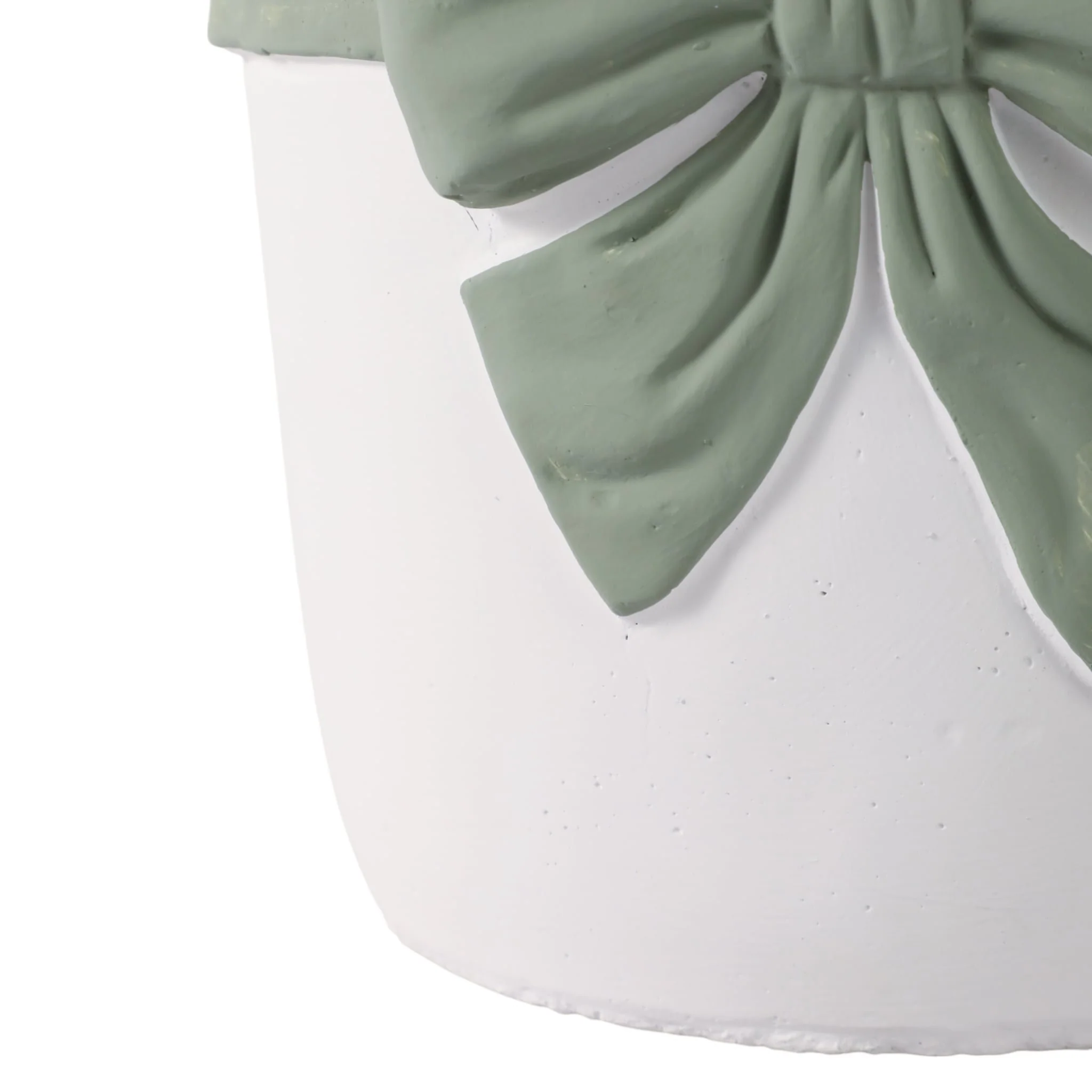 S/2 6/7" Big Bow Planters, White/green - Image 5