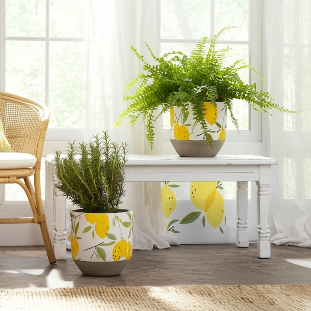 S/2 6/7" Growing Lemons Planter, Multi - Image 10