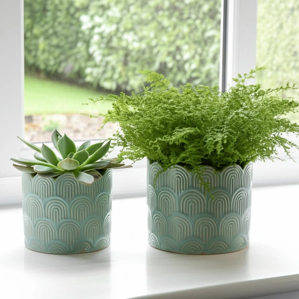 S/2 6/8"  Arch Planters, Sage Green - Image 11